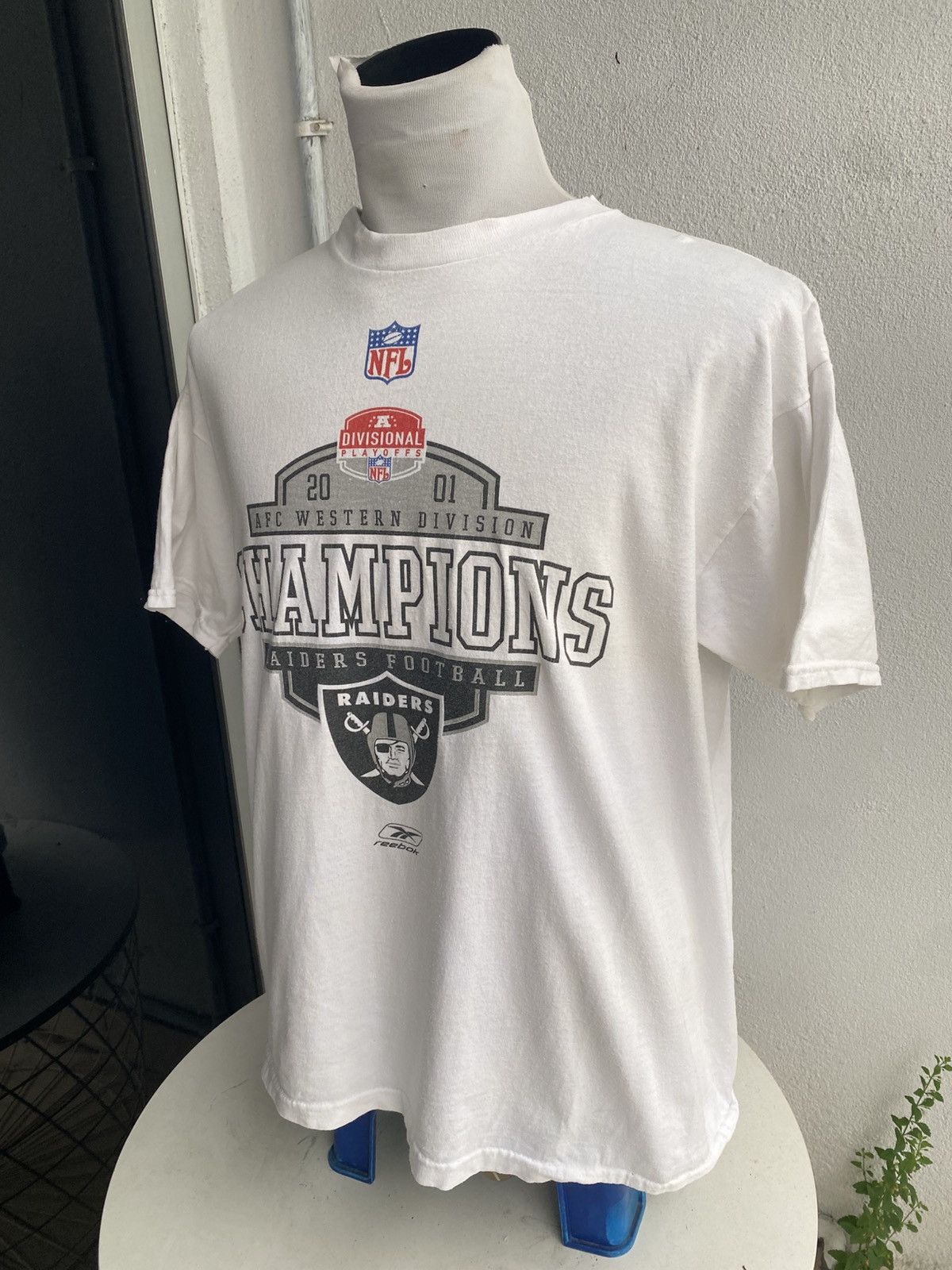 Reebok Vintage Raiders Reebok Tshirt Size US L / EU 52-54 / 3 - 3 Thumbnail