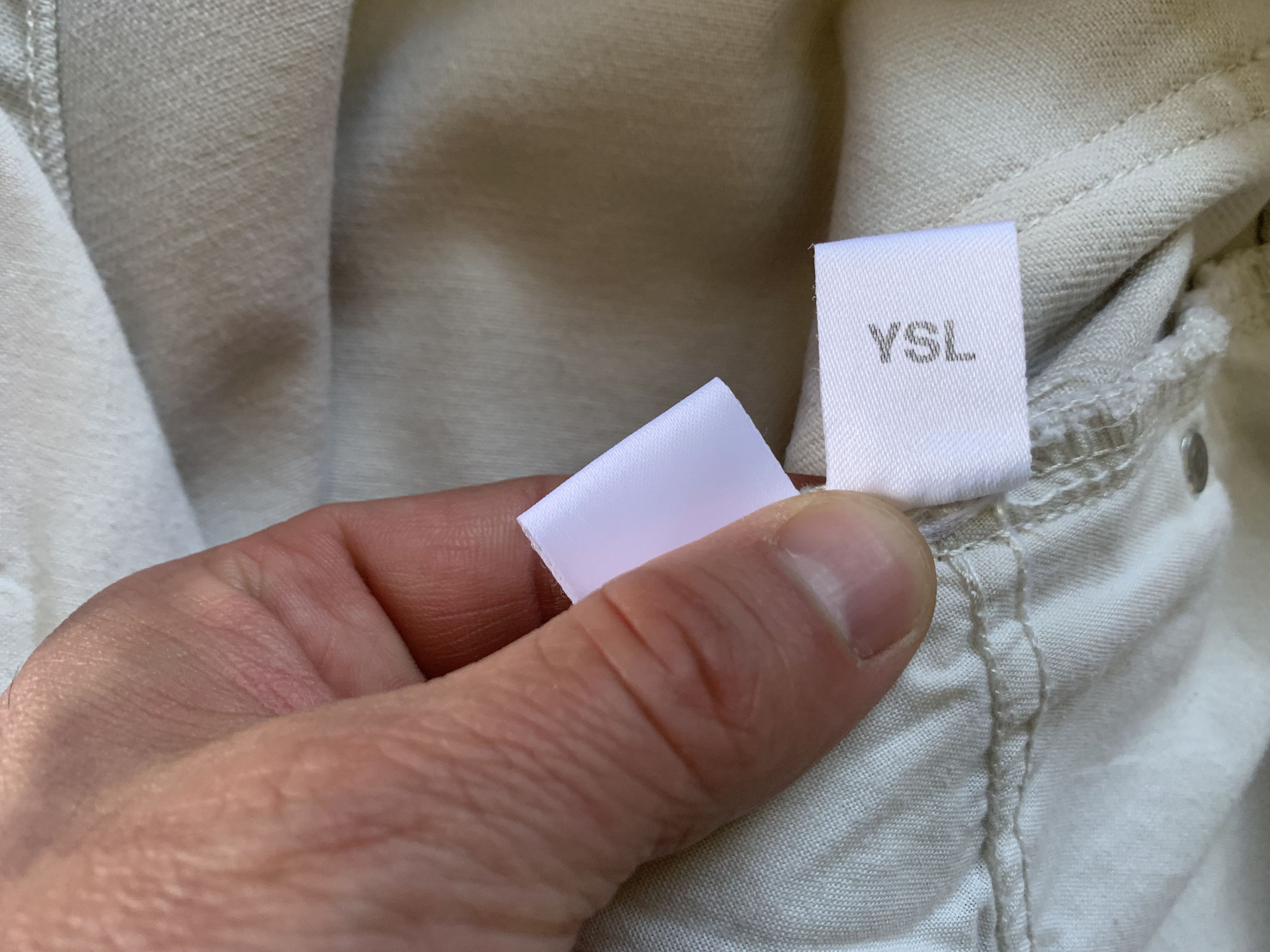 Yves Saint Laurent Yves Saint Laurent Vintage Beige Denim Jeans Size US 34 / EU 50 - 11 Thumbnail