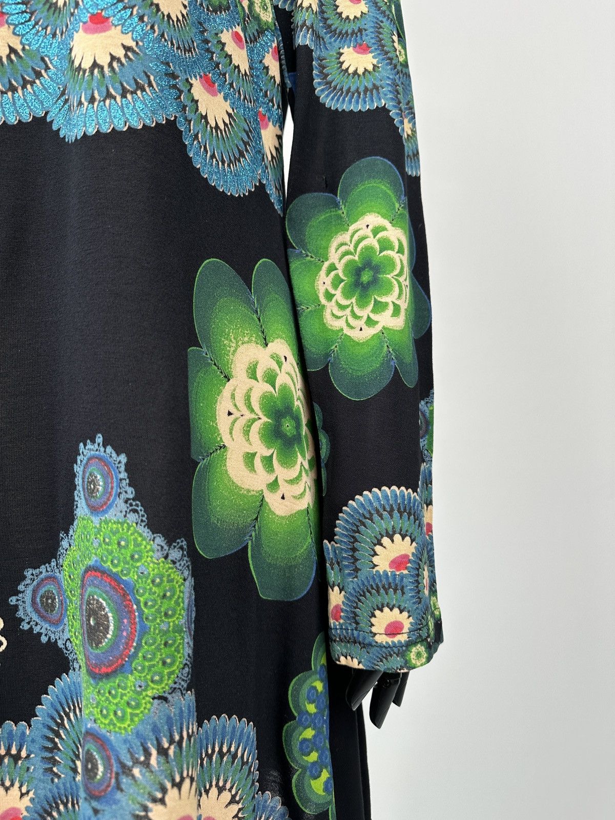 Desigual DESIGUAL Floral Print Long Sleeve Dress 100% Viscose size L Size L / US 10 / IT 46 - 6 Thumbnail
