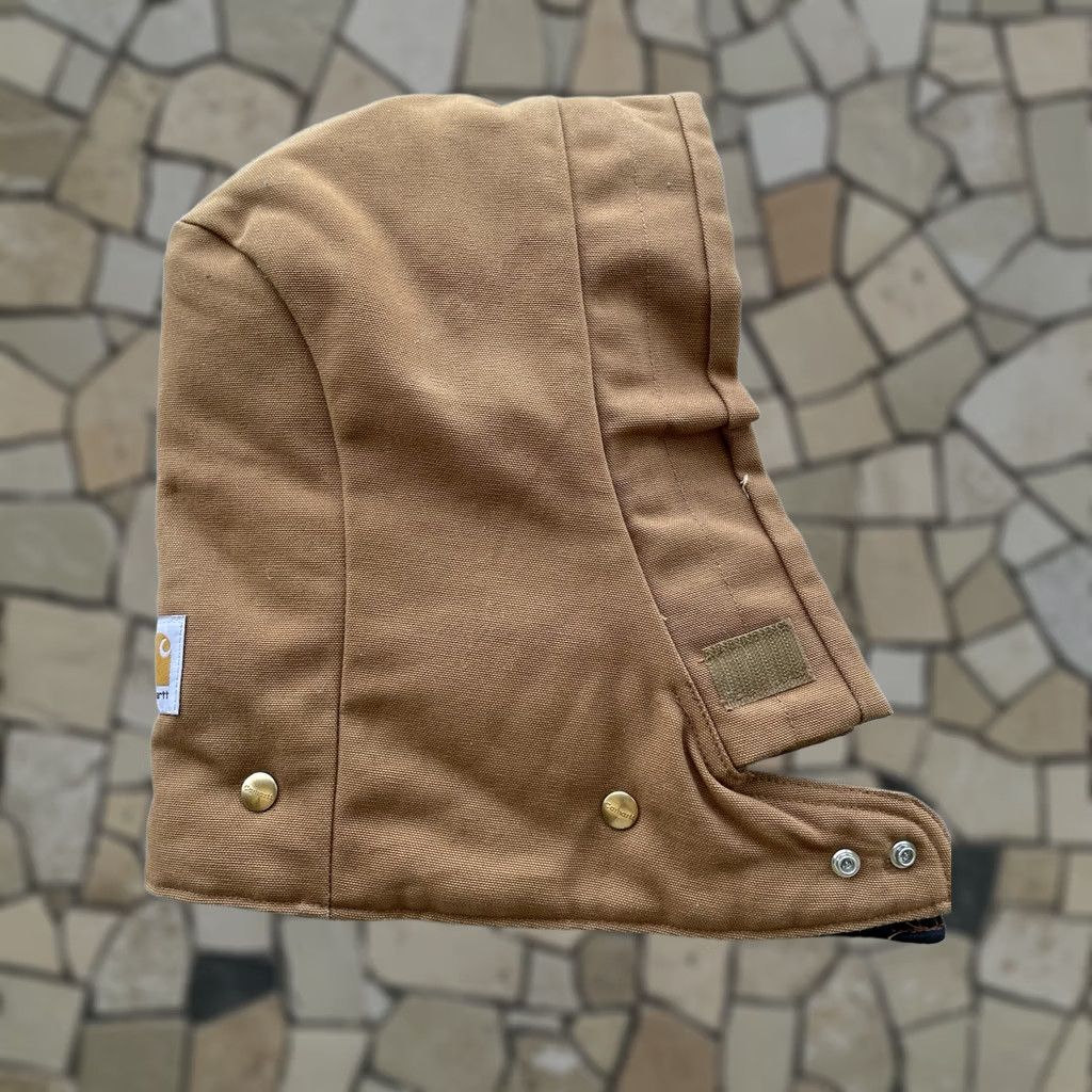 Carhartt VINTAGE Carhartt A02 BRN Brown Duck Canvas Quilt Lined Hood USA Hood Men One Size Brown Quilt Lined Snap On Hood Duck Canvas USA Carhartt A02 Size US M / EU 48-50 / 2 - 1 Thumbnail