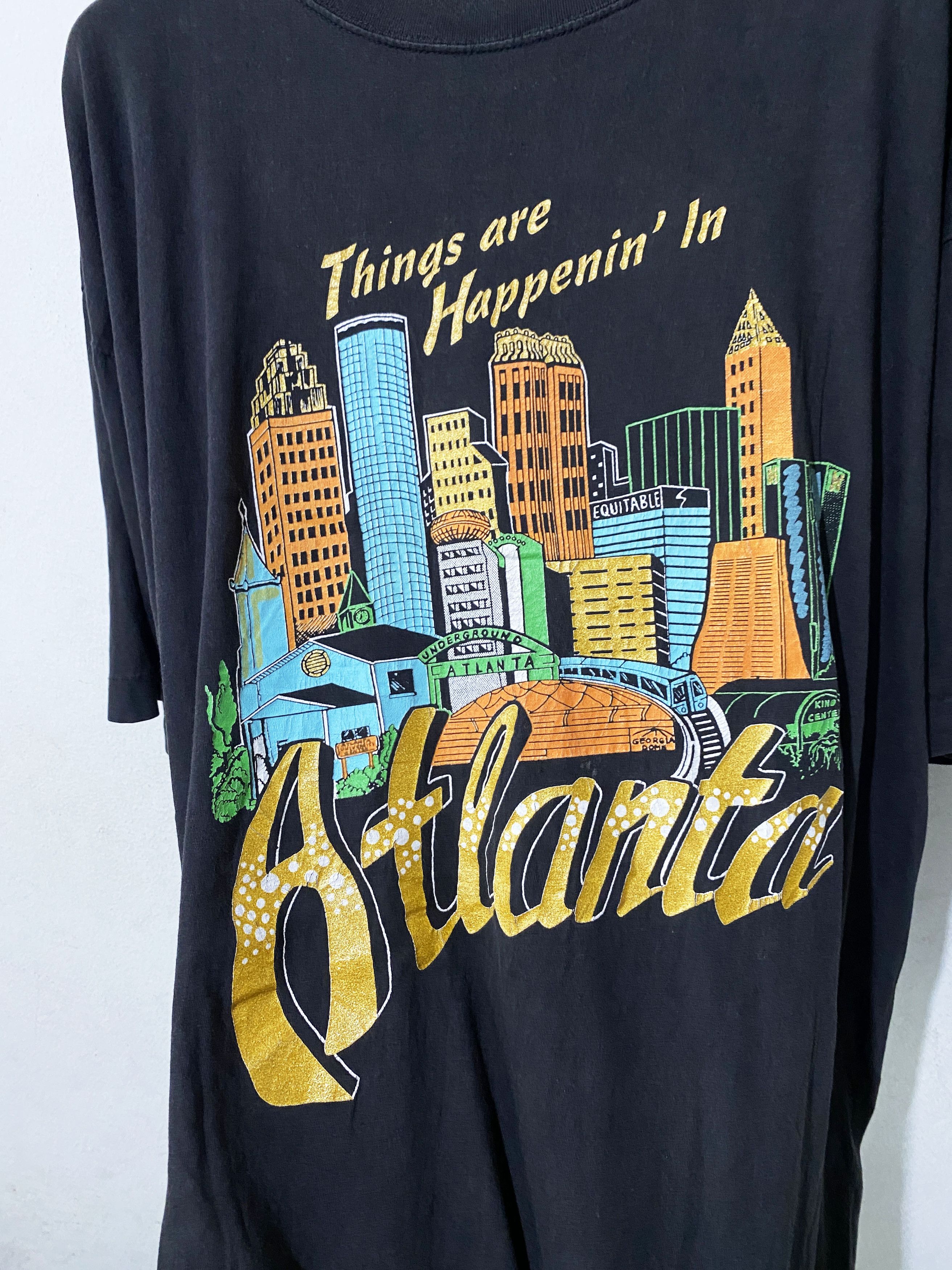 Vintage Vintage 90s Atlanta Shirt Size US XL / EU 56 / 4 - 2 Thumbnail