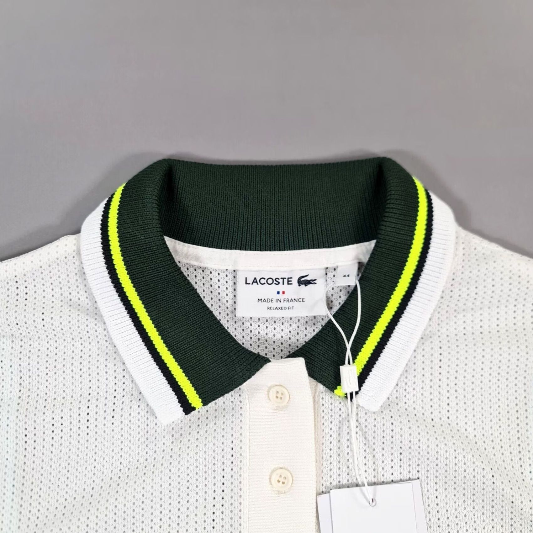 Lacoste Lacoste Polo Shirt Womens White 44 Slim Short Sleeve Collared Knit 100% Polyester Machine Washable PF5627 Size M / US 6-8 / IT 42-44 - 2 Thumbnail