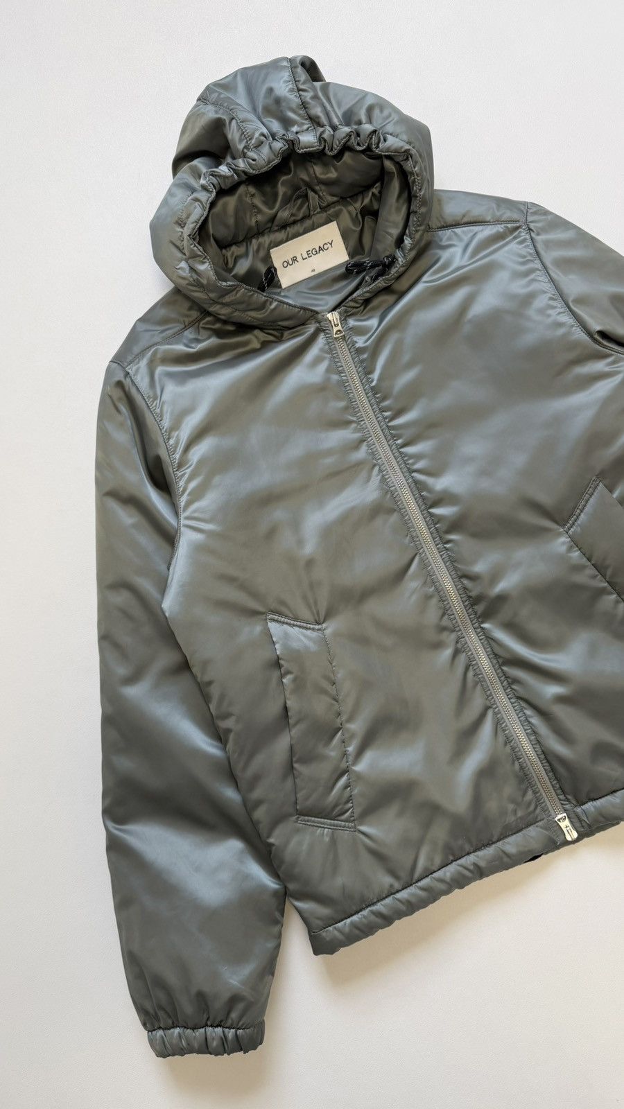 Our Legacy Sample Shimmer Sage Nylon Puffer Jacket Size US M / EU 48-50 / 2 - 6 Thumbnail
