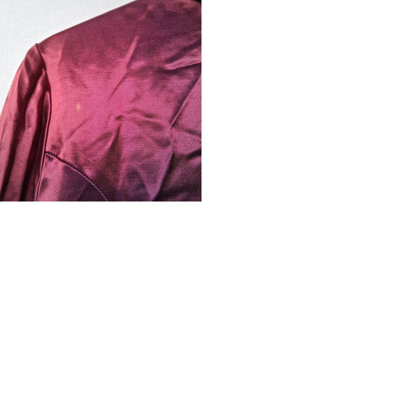 Vintage In Due Time Maternity Shirt Women M Iridescent Mauve Maroon Long Slv Satin Size M / US 6-8 / IT 42-44 - 12 Thumbnail