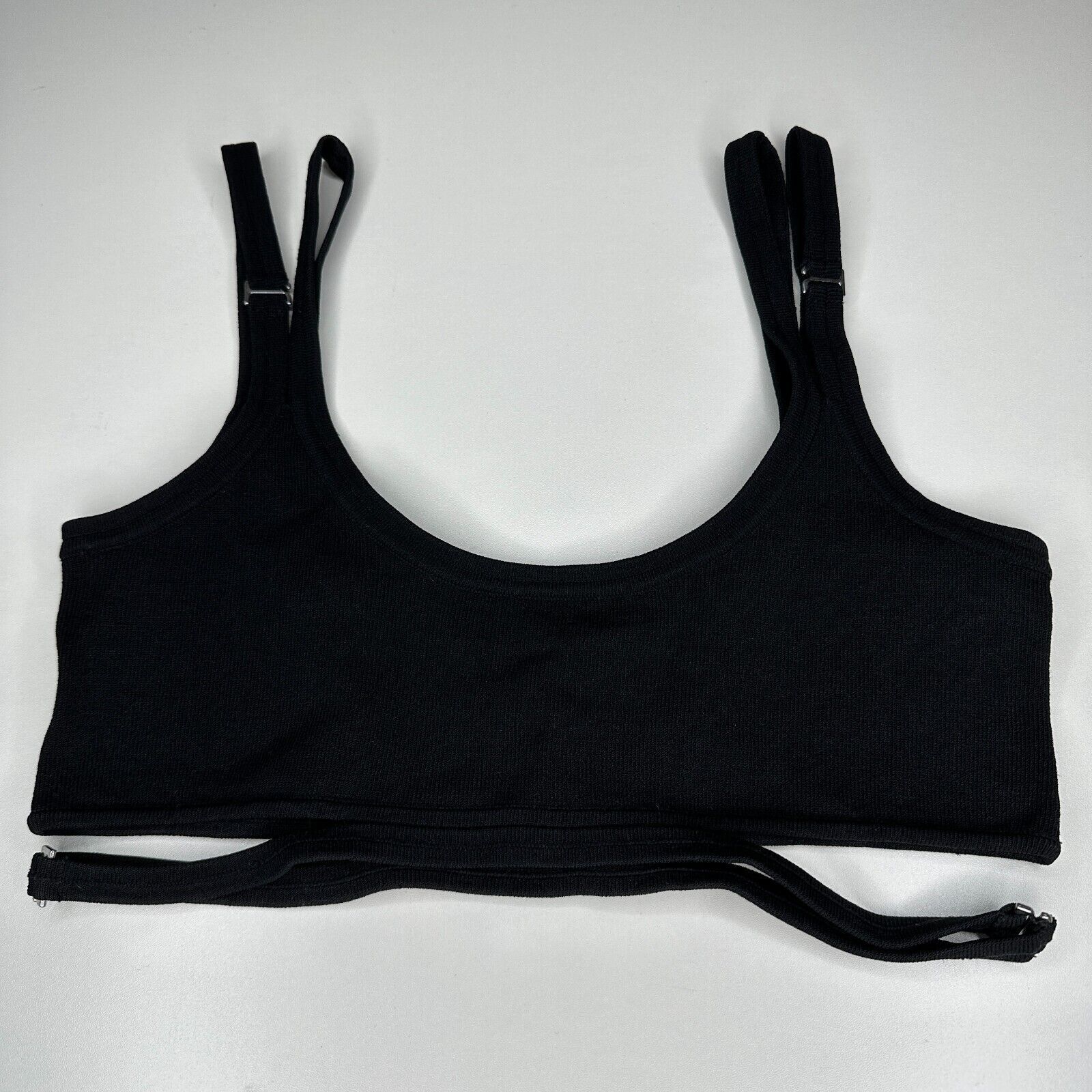 Dion Lee Dion Lee Black Strappy Crop Tank Double Strap Cutouts XS Size XS / US 0-2 / IT 36-38 - 6 Thumbnail