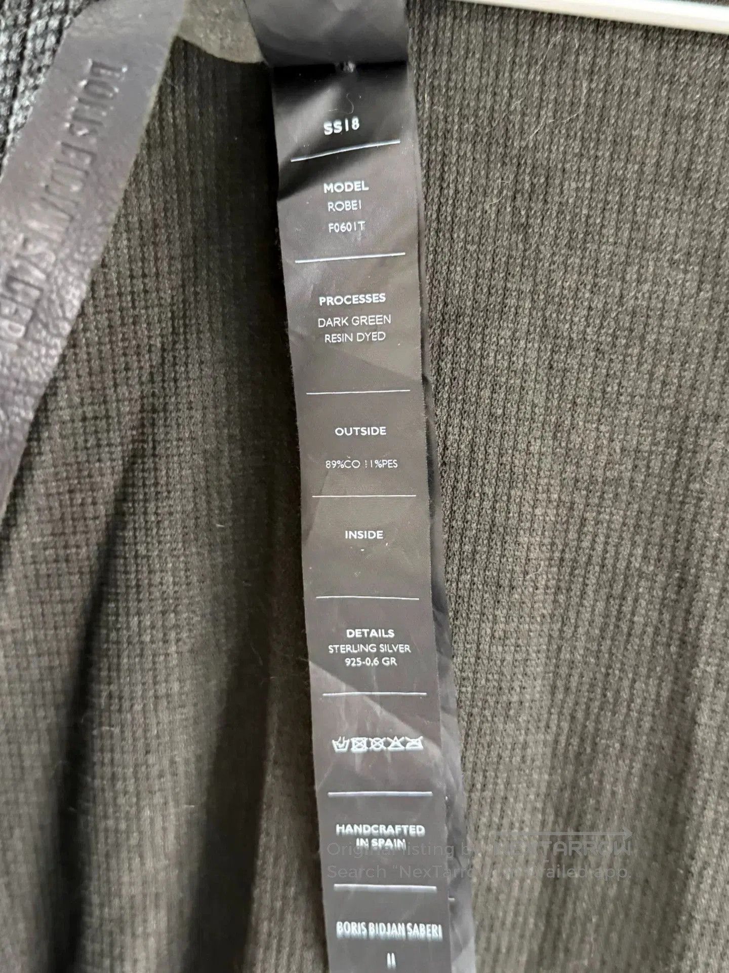 Boris Bidjan Saberi Boris Bidjan Saberi 18ss Long Robe. Size US M / EU 48-50 / 2 - 6 Thumbnail
