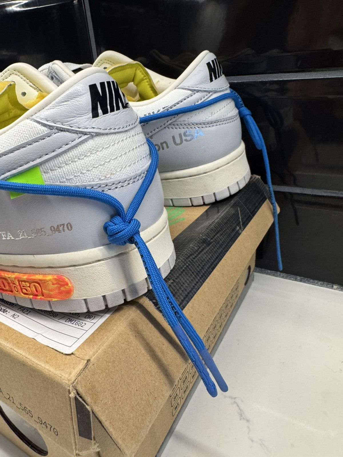Nike × Off-White Nike x Off-White Dunk Low “Lot 10 of 50” / Blue Lace / US 13 Size US 13 / EU 46 - 6 Thumbnail