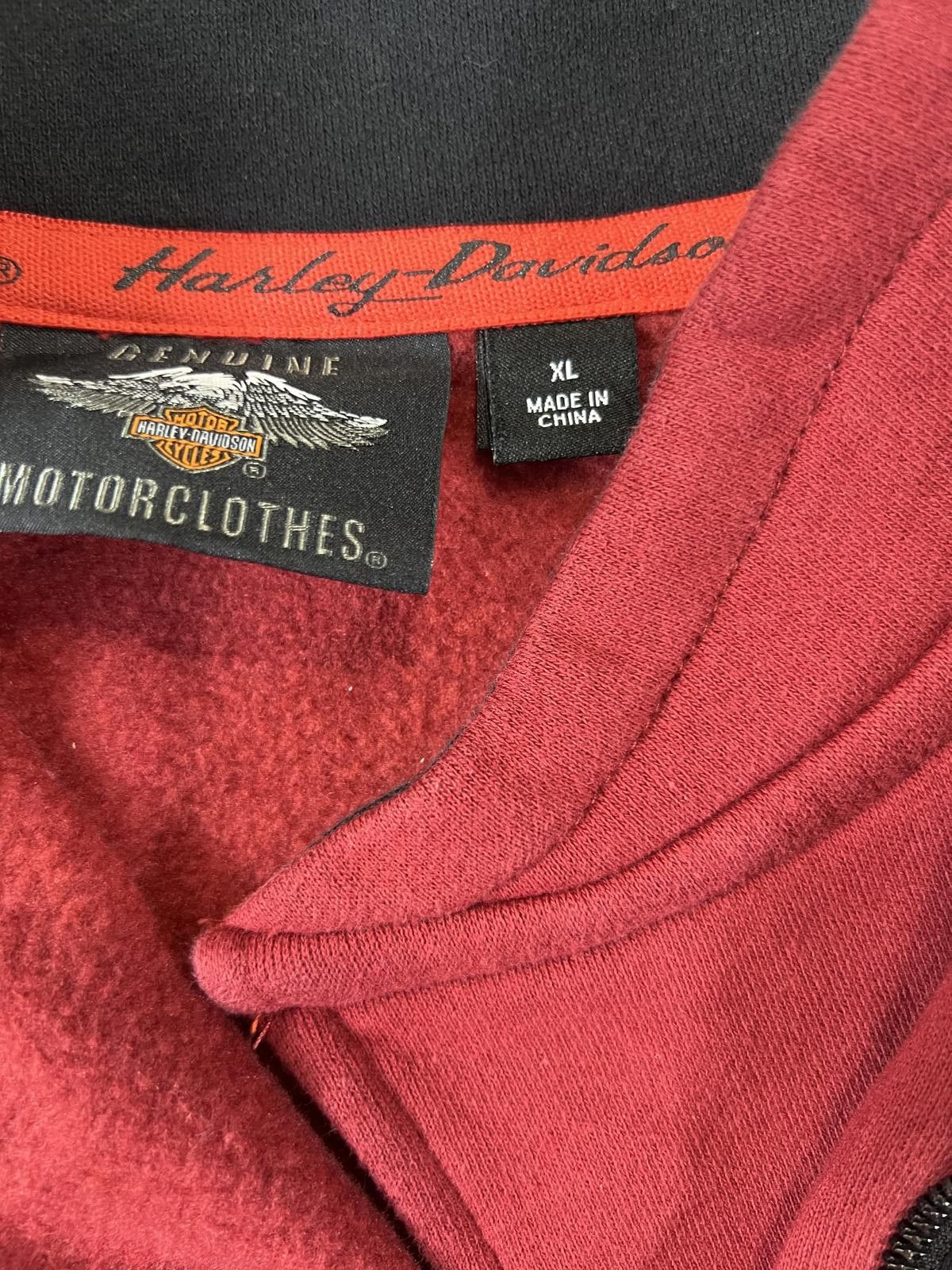 Harley Davidson Harley-Davidson Red and Black Zip-Up Sweatshirt women’s XL Size XL / US 12-14 / IT 48-50 - 6 Thumbnail