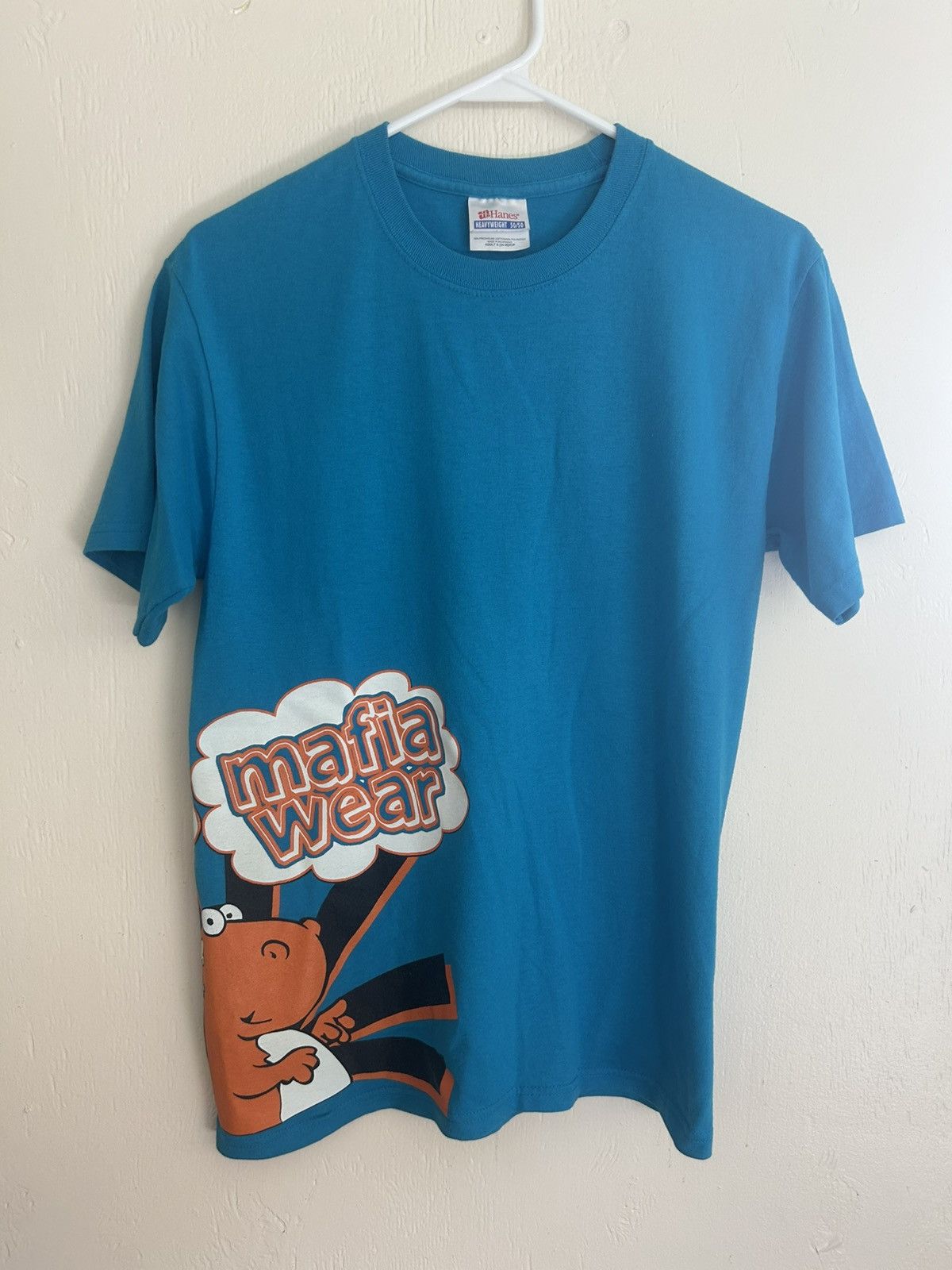 Vintage Vintage Mafia Wear Dinosaur Cartoon Graphic T-shirt Size US S / EU 44-46 / 1 - 1 Thumbnail