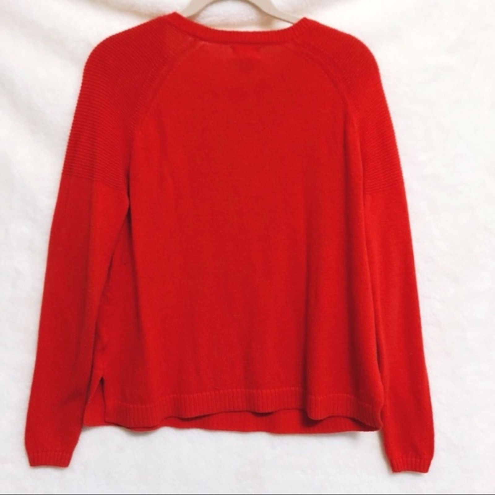 Old Navy Old Navy Bright Red Knitted Long Sleeve Sweater Size S / US 4 / IT 40 - 3 Thumbnail
