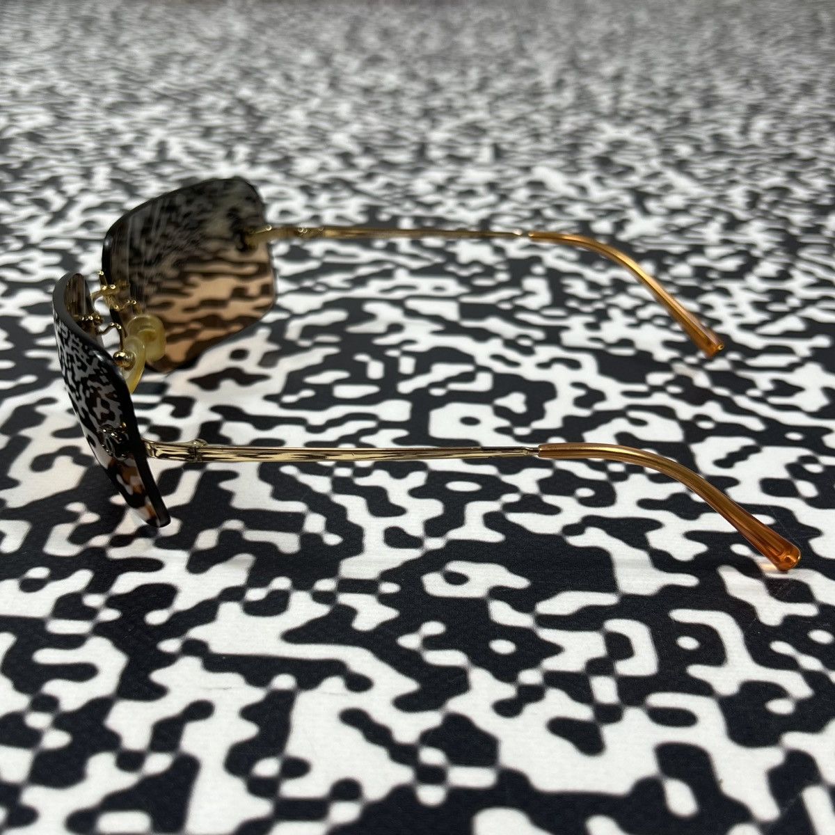 Chanel Vintage Y2K CHANEL Rimles Brown Lens Sunglasses Luxury Style Size ONE SIZE - 7 Thumbnail