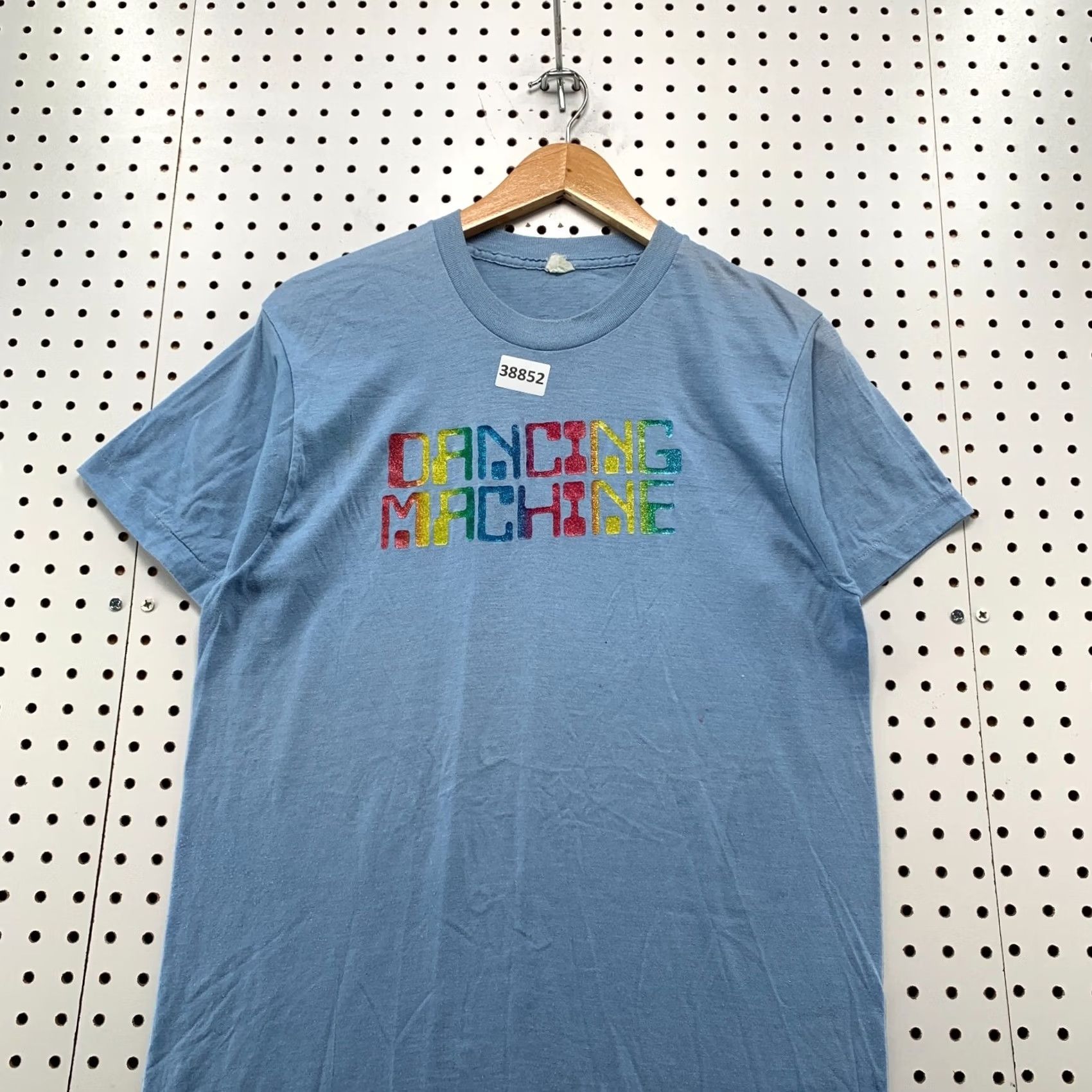 Vintage VINTAGE 70s Dancing Machine Shirt Mens Fits Medium Blue Glitter Graphic Size US M / EU 48-50 / 2 - 2 Thumbnail