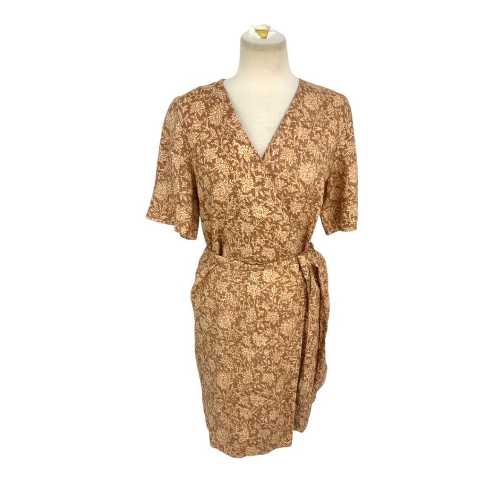 Faherty Faherty Ashley Tie Waist Linen Dress Medium NWT $168 MSRP Size M / US 6-8 / IT 42-44 - 2 Thumbnail