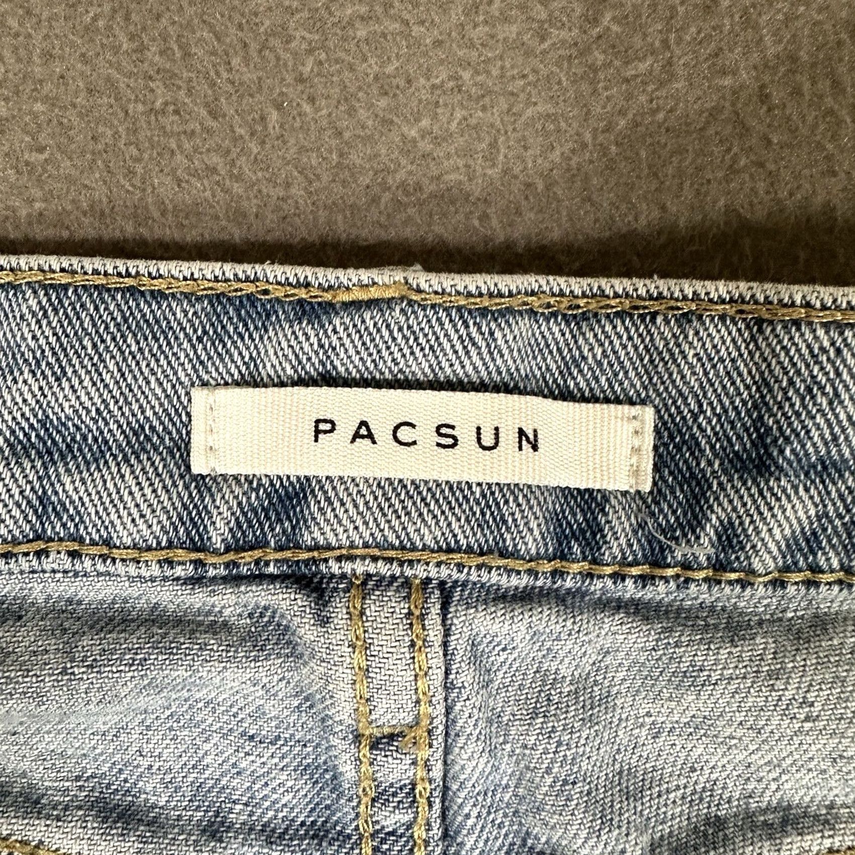 Pacsun PacSun Jeans Women 26 Blue High Rise Straight Distressed Raw Hem Button Up Denim Size 26" / US 2 / IT 38 - 4 Thumbnail