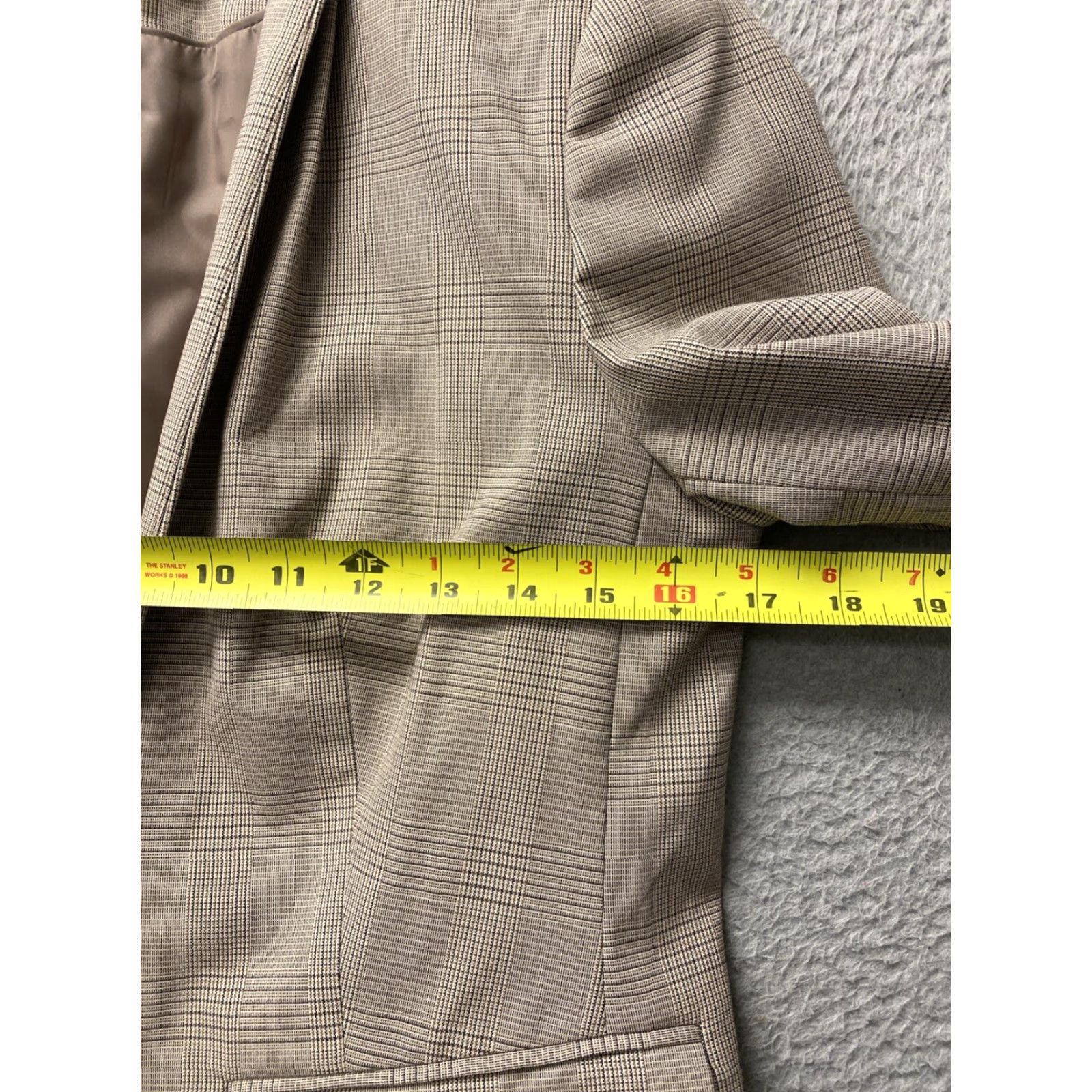 Calvin Klein CALVIN KLEIN VINTAGE Glen Plaid Pant Suit 2 Piece Set Blazer Trouser Women Size 4 Brown Workwear Skinny Fit Size 27" / US 4 / IT 40 - 7 Thumbnail