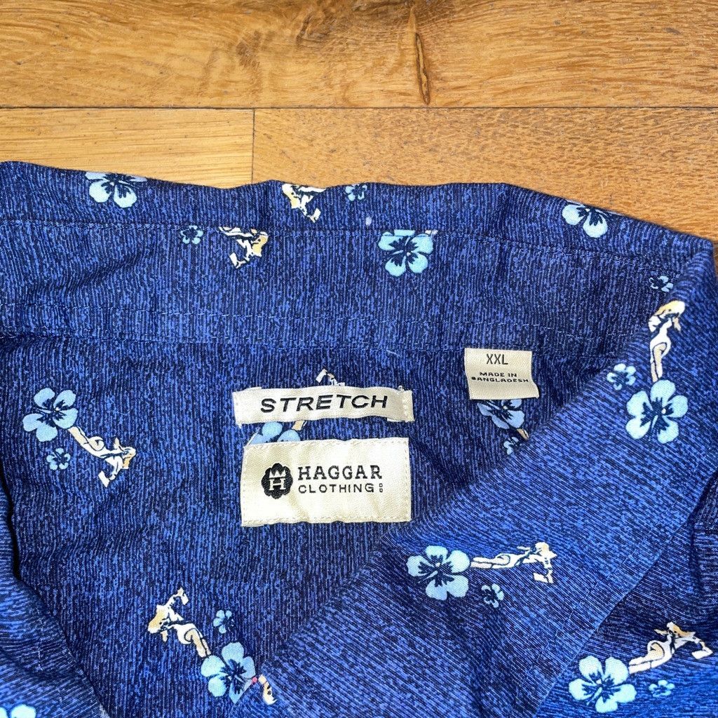 Haggar × Vintage HAGGAR MEN'S FASHIONABLE HOLIDAY SHIRT FLOWERS Size XXL Size US XXL / EU 58 / 5 - 3 Thumbnail