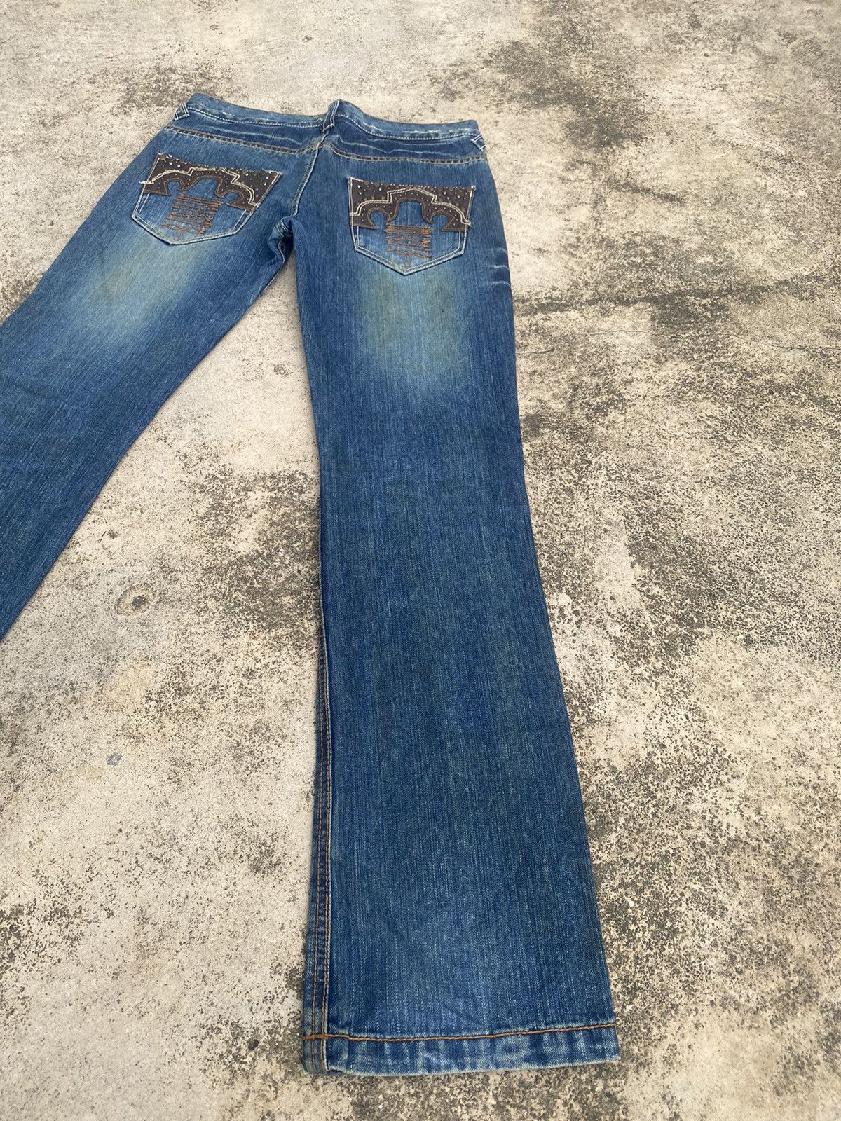 If Six Was Nine × Japanese Brand Flare Jeans Icom Distressed Pierced Size US 32 / EU 48 - 15 Thumbnail