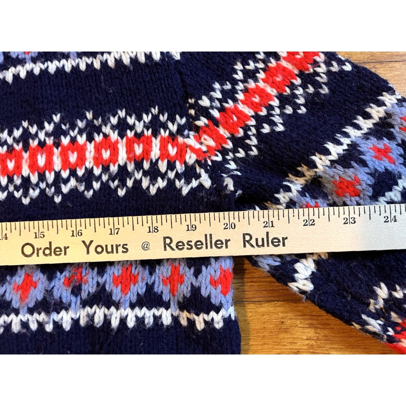 Vintage VINTAGE Hand Knit Fair Isle Cardigan Sweater Women’s M Red Blue All Over Print Size M / US 6-8 / IT 42-44 - 7 Thumbnail