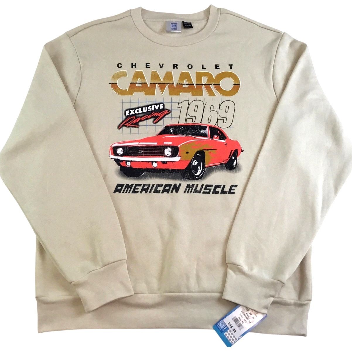 Other Chevrolet Camaro 1969 GM Brand Sweatshirt XL Tan NWT $45.00 Size US XL / EU 56 / 4 - 1 Thumbnail