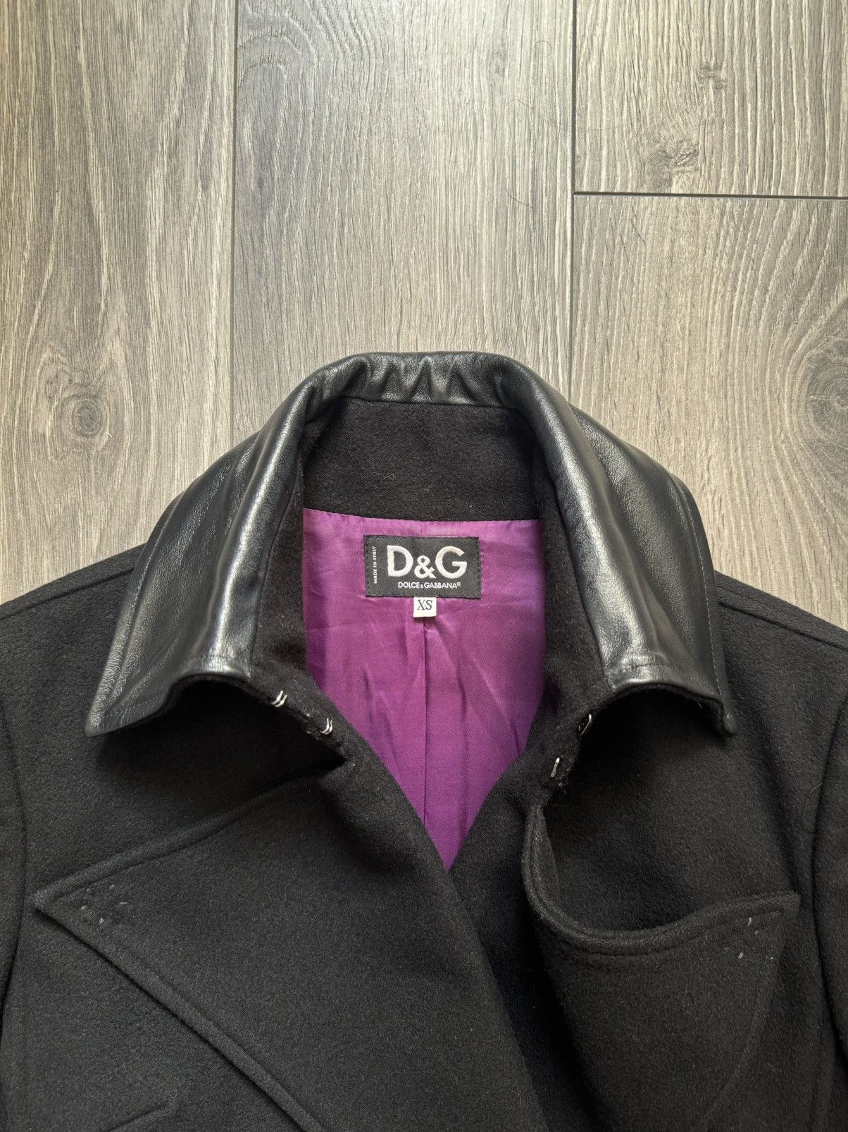 Dolce & Gabbana RARE Vintage Dolce & Gabanna wool/leather coat jacket XS Size XS / US 0-2 / IT 36-38 - 11 Thumbnail