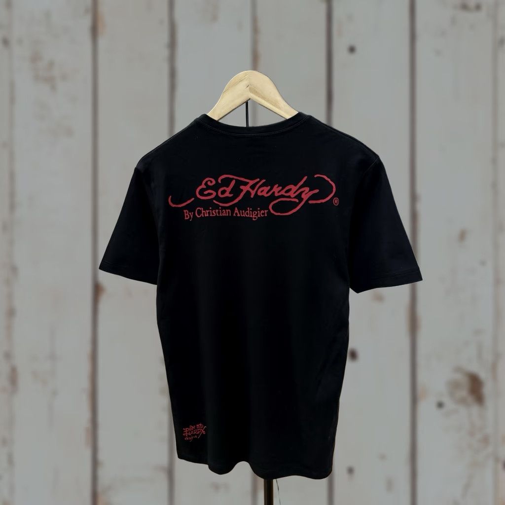 Ed Hardy VINTAGE Ed Hardy Flower Skull T-Shirt Mens M Black USA Made USA 🇺🇸💀 Christian Audigier Shirt Size US M / EU 48-50 / 2 - 1 Thumbnail