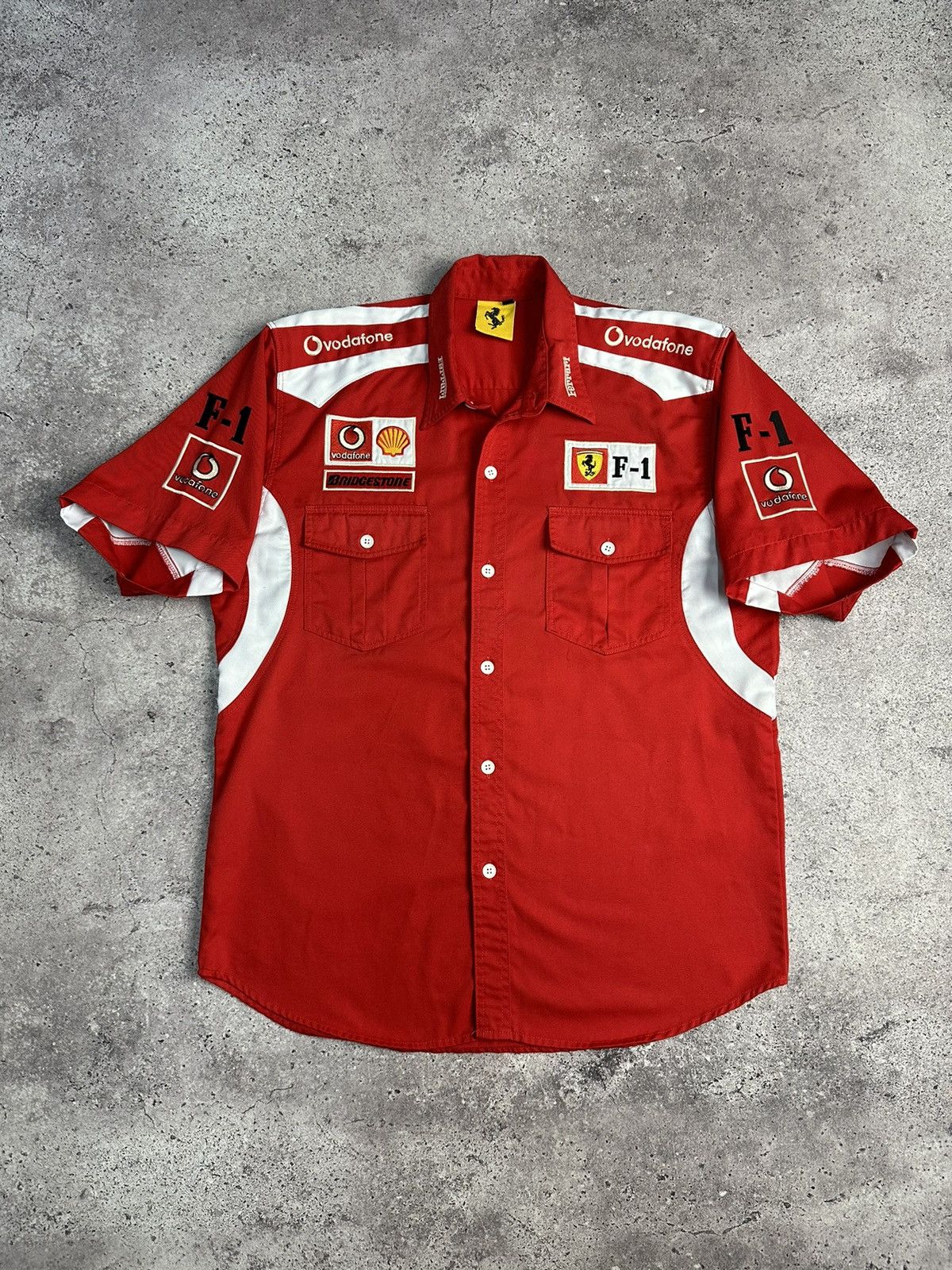Ferrari × Vintage Vintage Ferrari Y2K Racing Jersey Shirt Formula Archival F-1 Size US XL / EU 56 / 4 - 6 Thumbnail