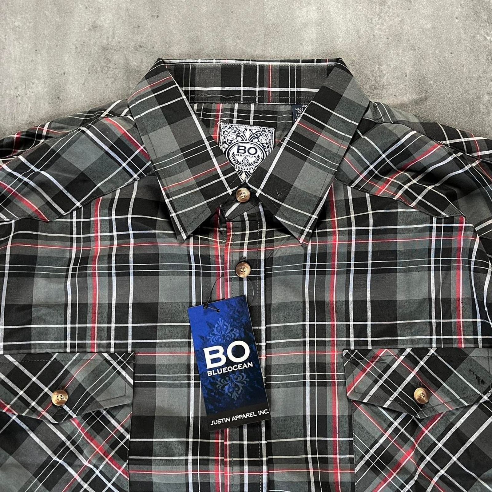 Japanese Brand × Vintage Crazy Vintage Y2K Baggy Black Flannel Casual / Dress Shirt Size US XXL / EU 58 / 5 - 3 Thumbnail