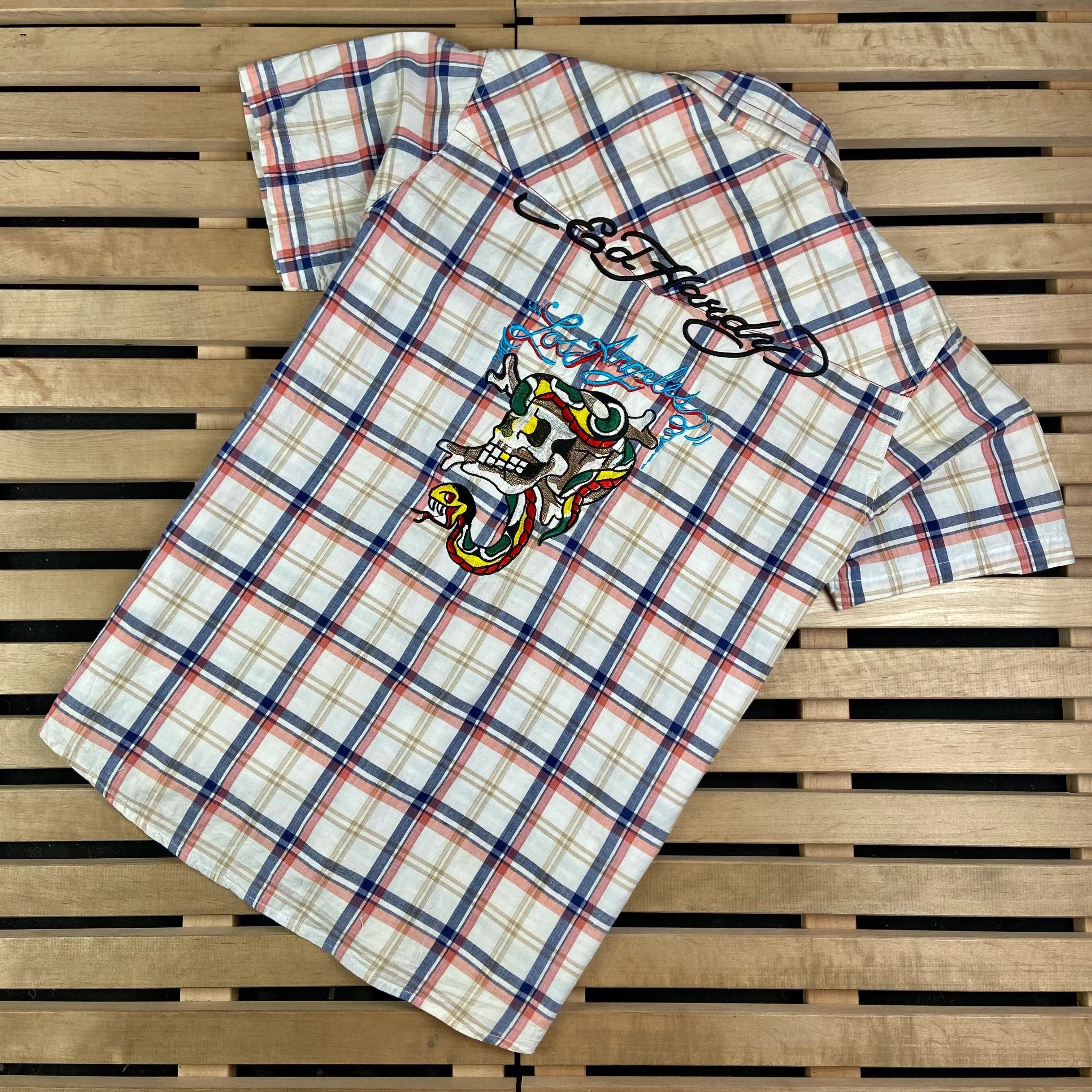 Band Tees × Ed Hardy × Vintage Mens Shirt Short Sleeve Ed Hardy Vintage Size L Size US L / EU 52-54 / 3 - 6 Thumbnail