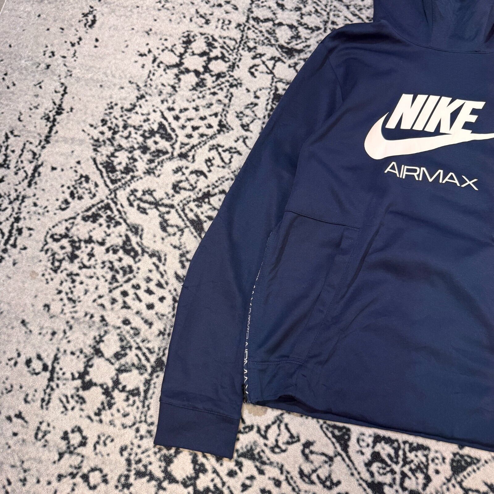 Nike × Vintage Vintage Nike Navy Blue Polyester Hoodie Size S Y2K 90s Size US S / EU 44-46 / 1 - 6 Thumbnail