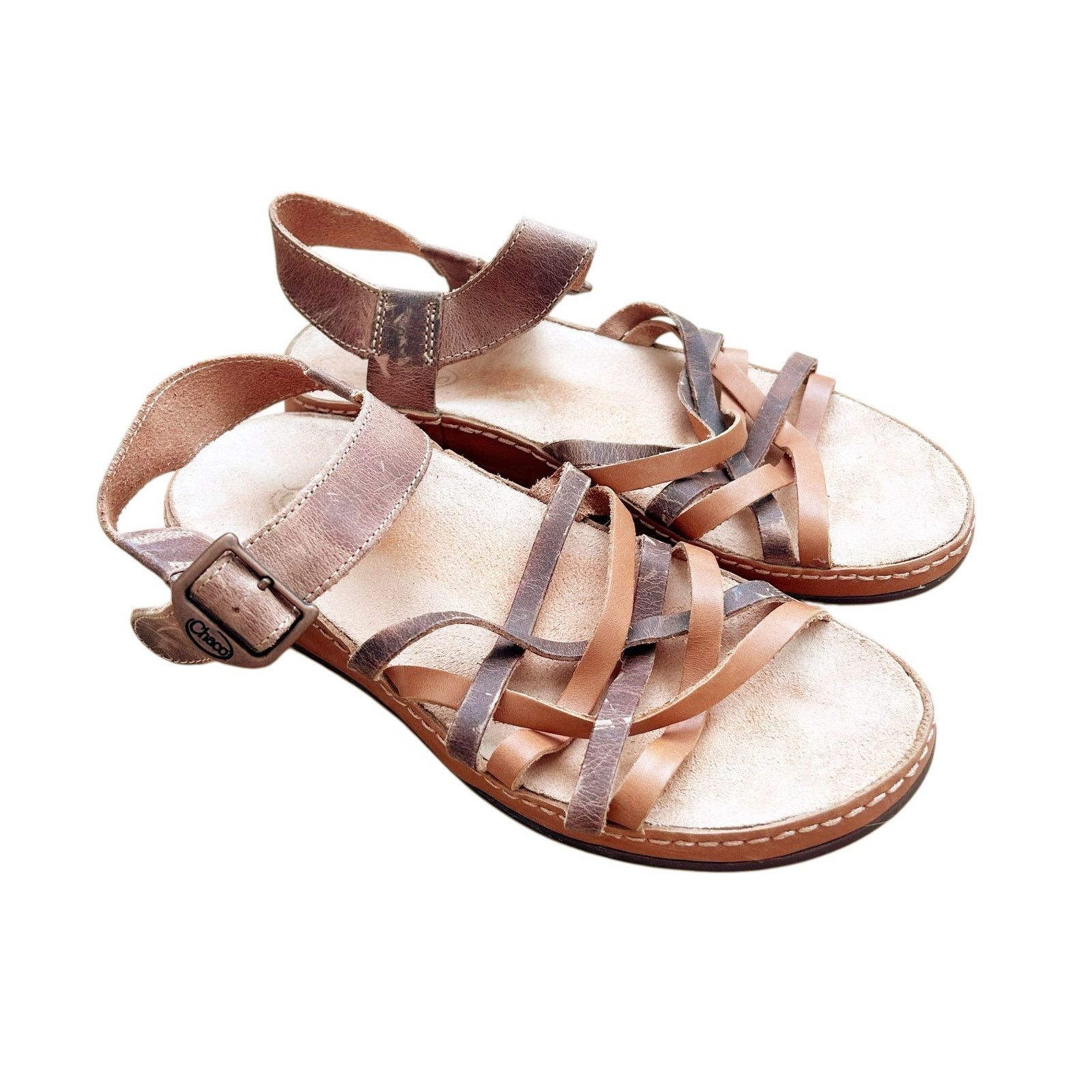 Chaco Chaco Brown Leather Fallon Strappy Sandals Sz 6 Size US 6 / IT 36 - 1 Thumbnail
