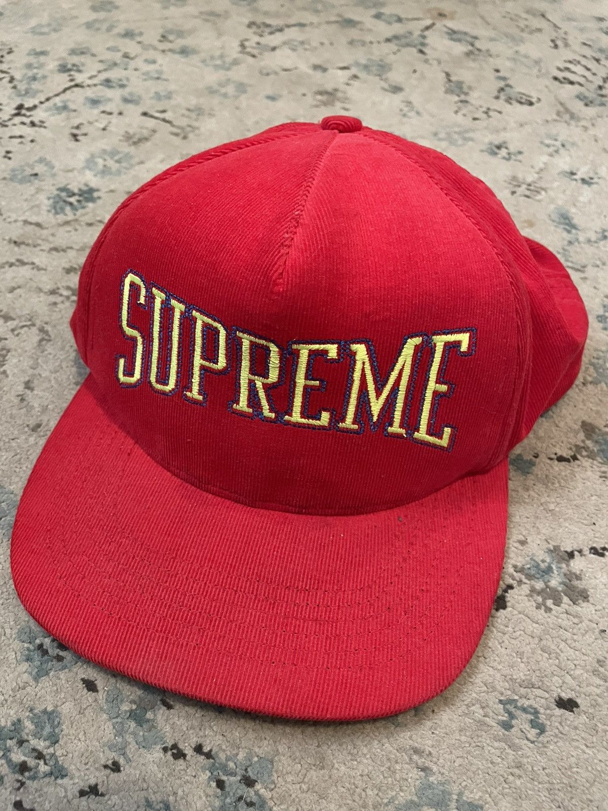 Supreme Supreme Logo Corduroy SnapBack Hat | Grailed