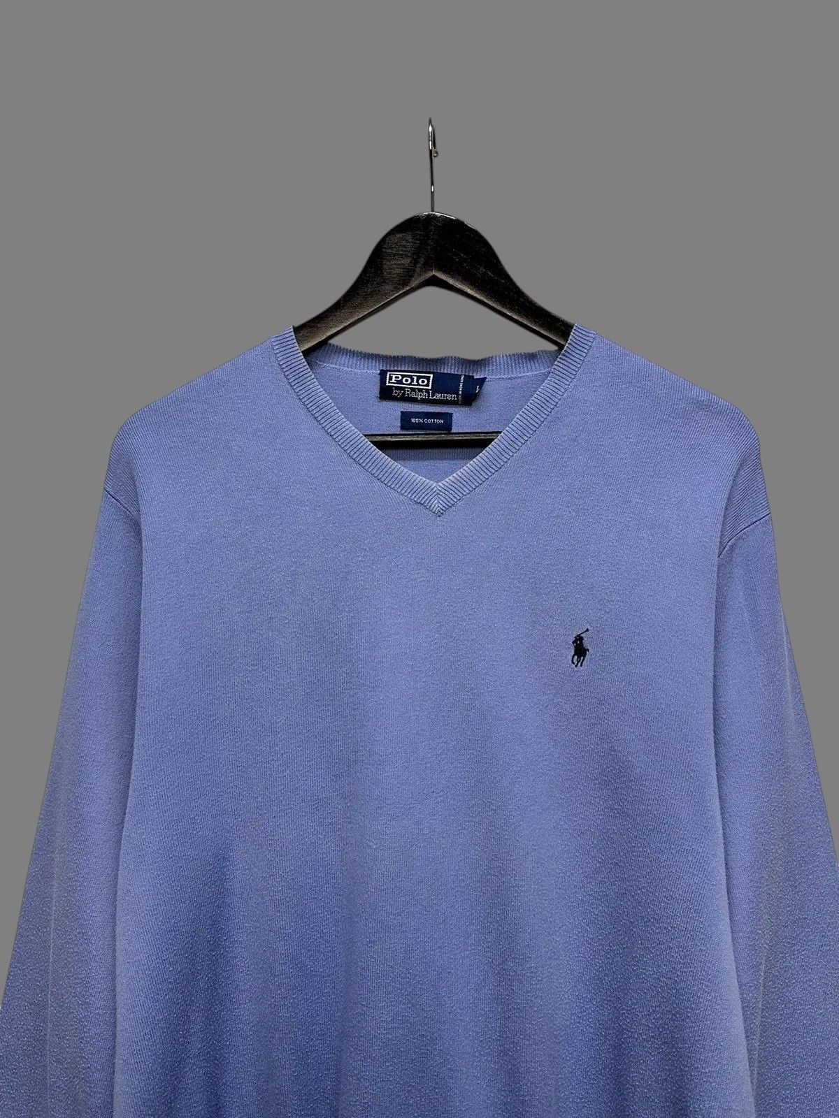 Denim & Supply Ralph Lauren Polo Ralph Lauren Blue Knit Sweater Preppy 90s Size US L / EU 52-54 / 3 - 3 Thumbnail