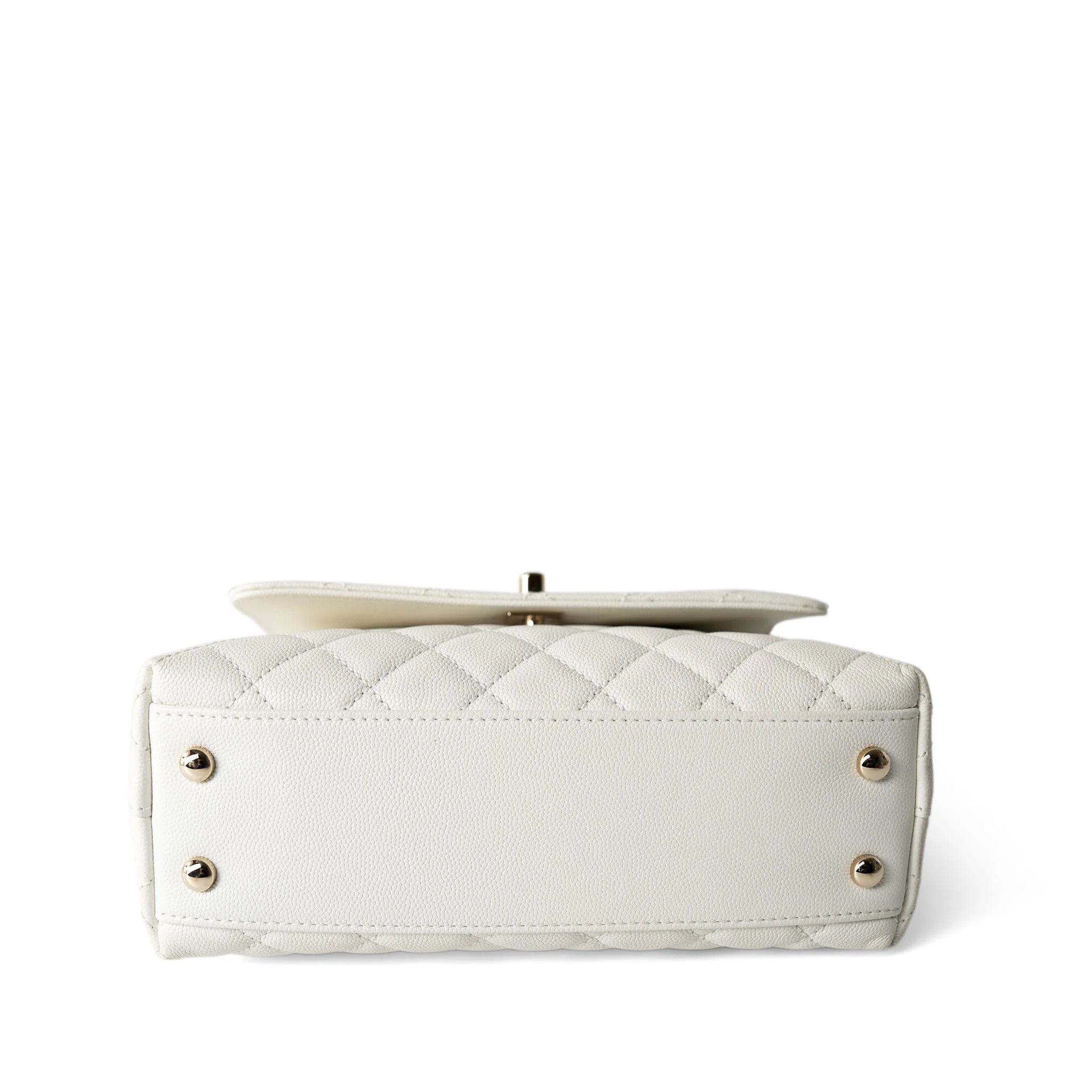 Chanel os11x0326 Size: OS / Caviar Quilted Coco Handle Bag in White Size ONE SIZE - 4 Thumbnail