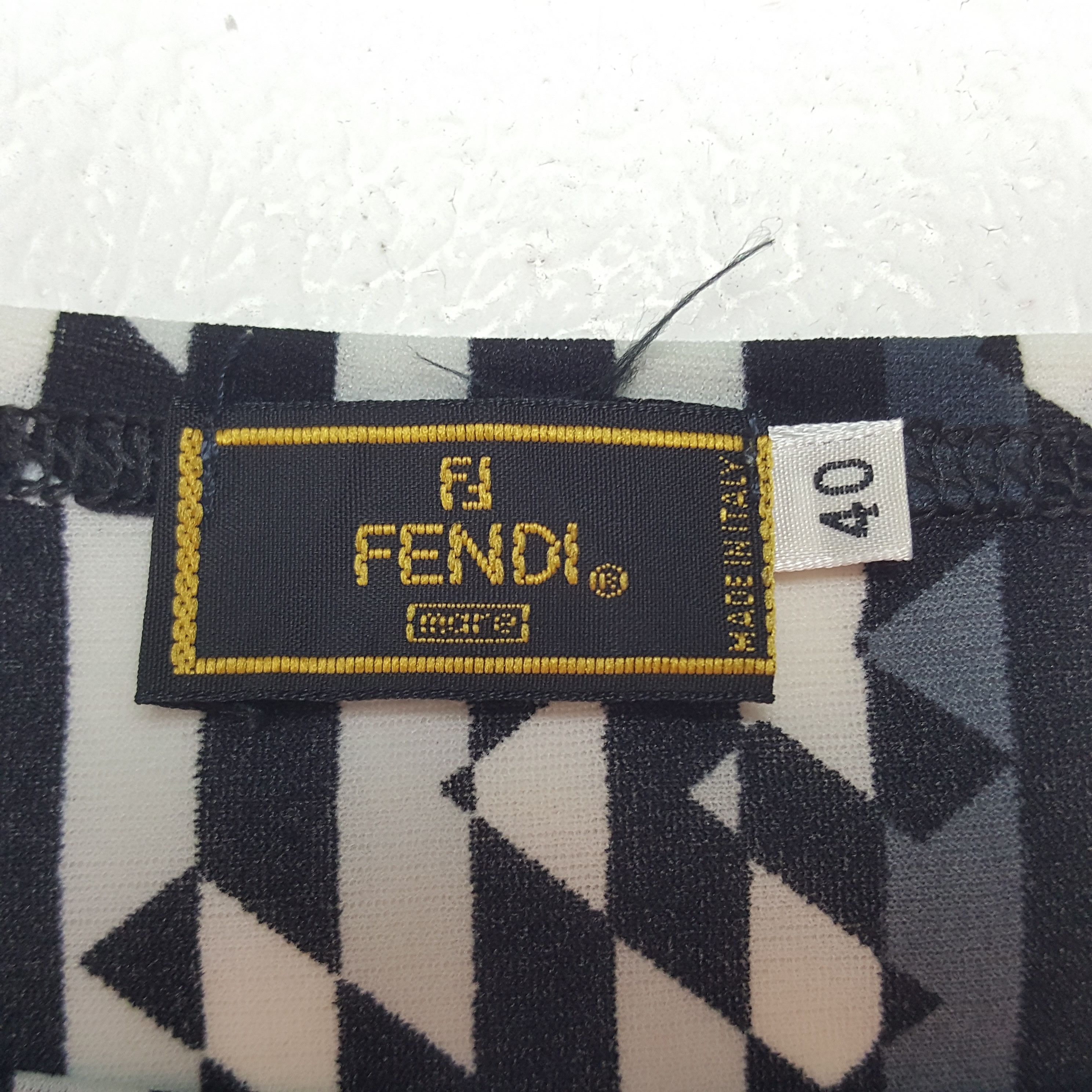 Fendi × Vintage Vintage Fendi Full Printed Blouse Shirt Size S / US 4 / IT 40 - 4 Thumbnail