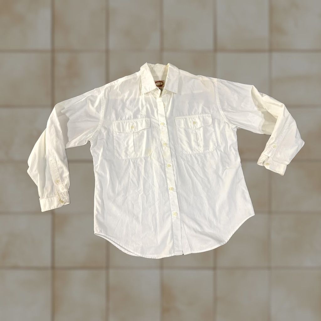 Banana Republic VINTAGE Banana Republic Shirt Womens 12 White Button Front Long Sleeve 80s Size XL / US 12-14 / IT 48-50 - 1 Thumbnail