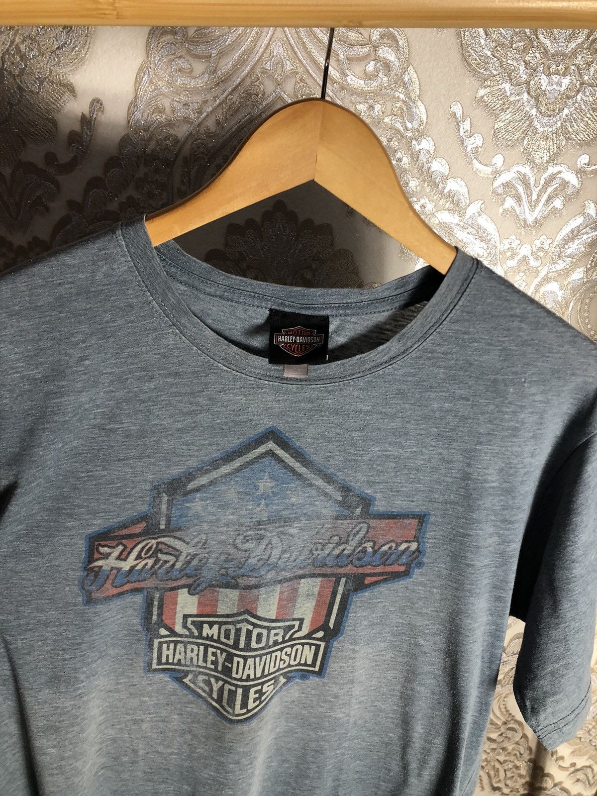 Harley Davidson VERY RARE HARLEY DAVIDSON MOTORCYCLE DOUBLE PRINTED 90s Y2K Size US XL / EU 56 / 4 - 3 Thumbnail
