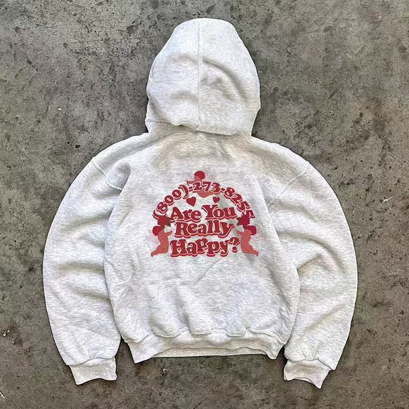 Japanese Brand × Vintage Grey Vintage Distressed Cupid Print Hoodie Size US L / EU 52-54 / 3 - 1 Thumbnail