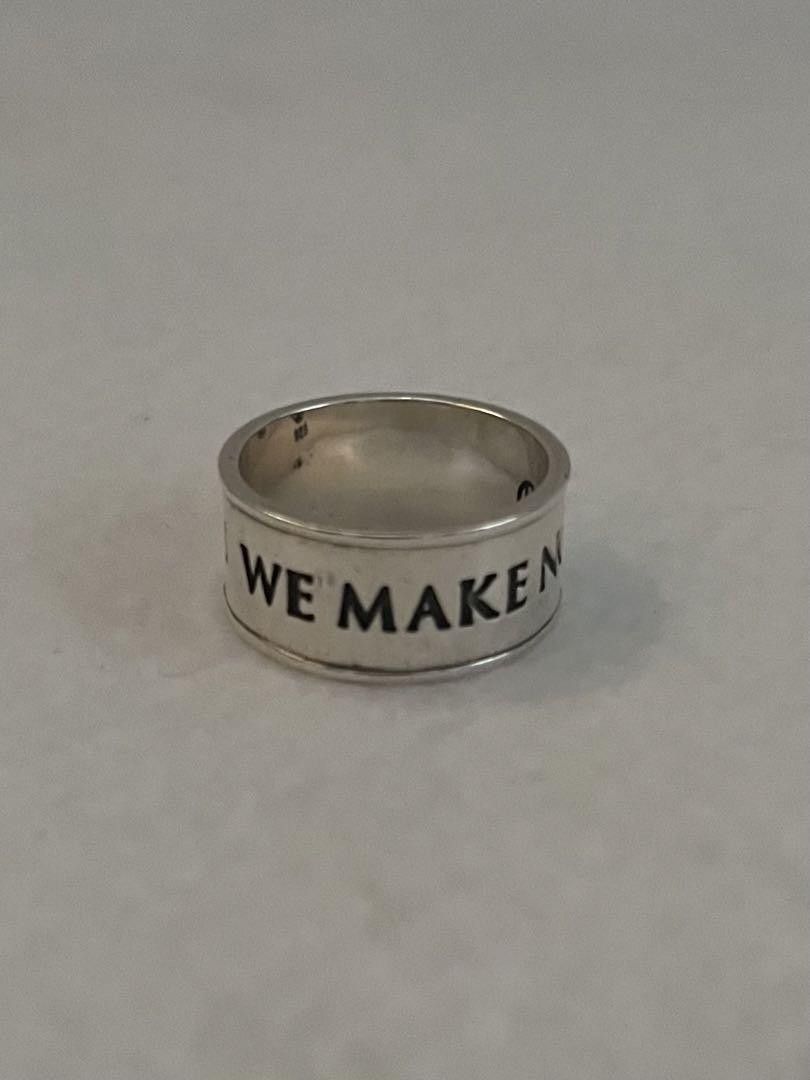 image of Undercover 0.925 Silver "we Make Noise Not Clothes" Ring, Men's
