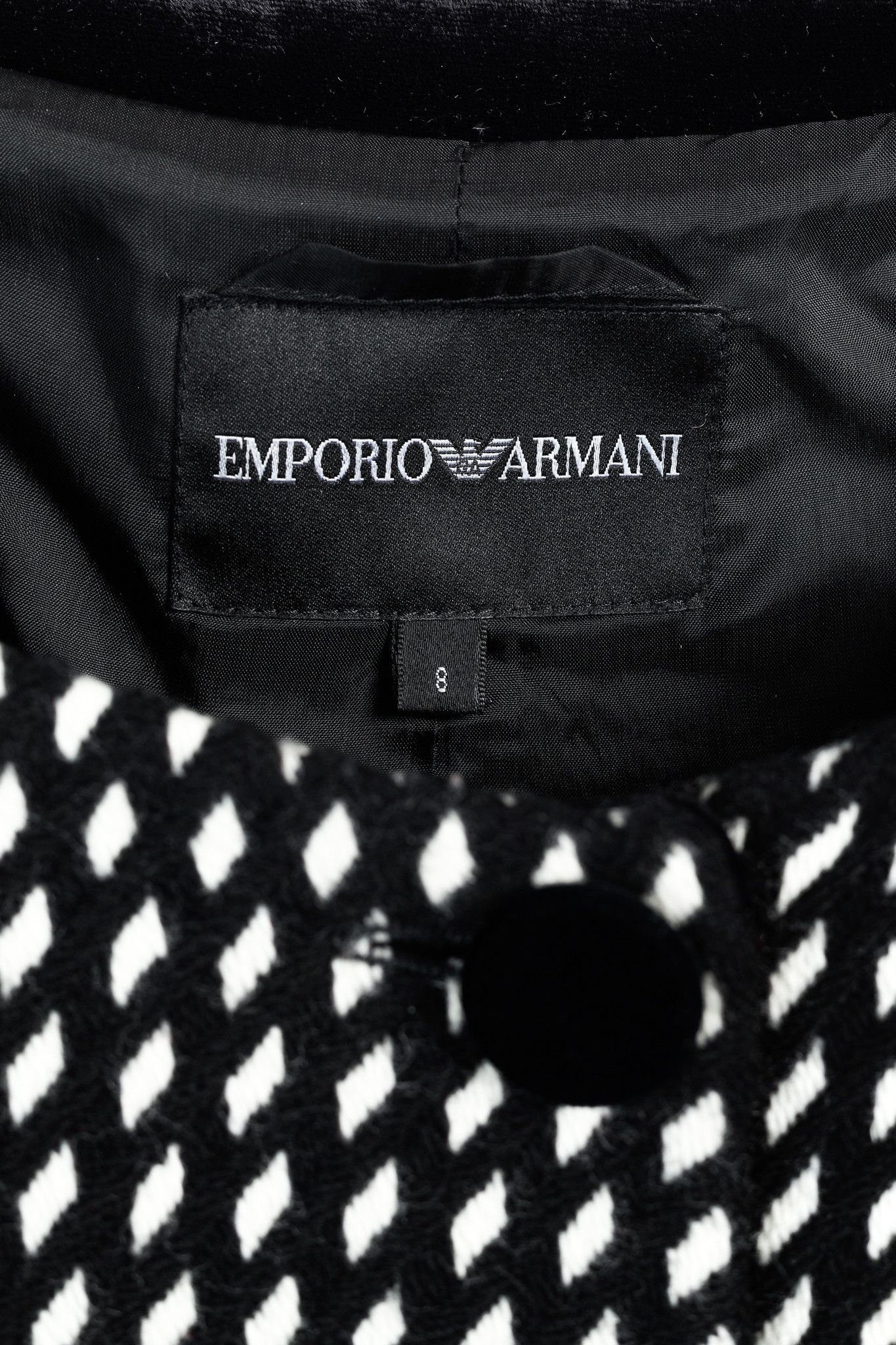 Emporio Armani Emporio Armani 2006 Velvet Bow Trimmed Wool Jacket Size M / US 6-8 / IT 42-44 - 4 Thumbnail