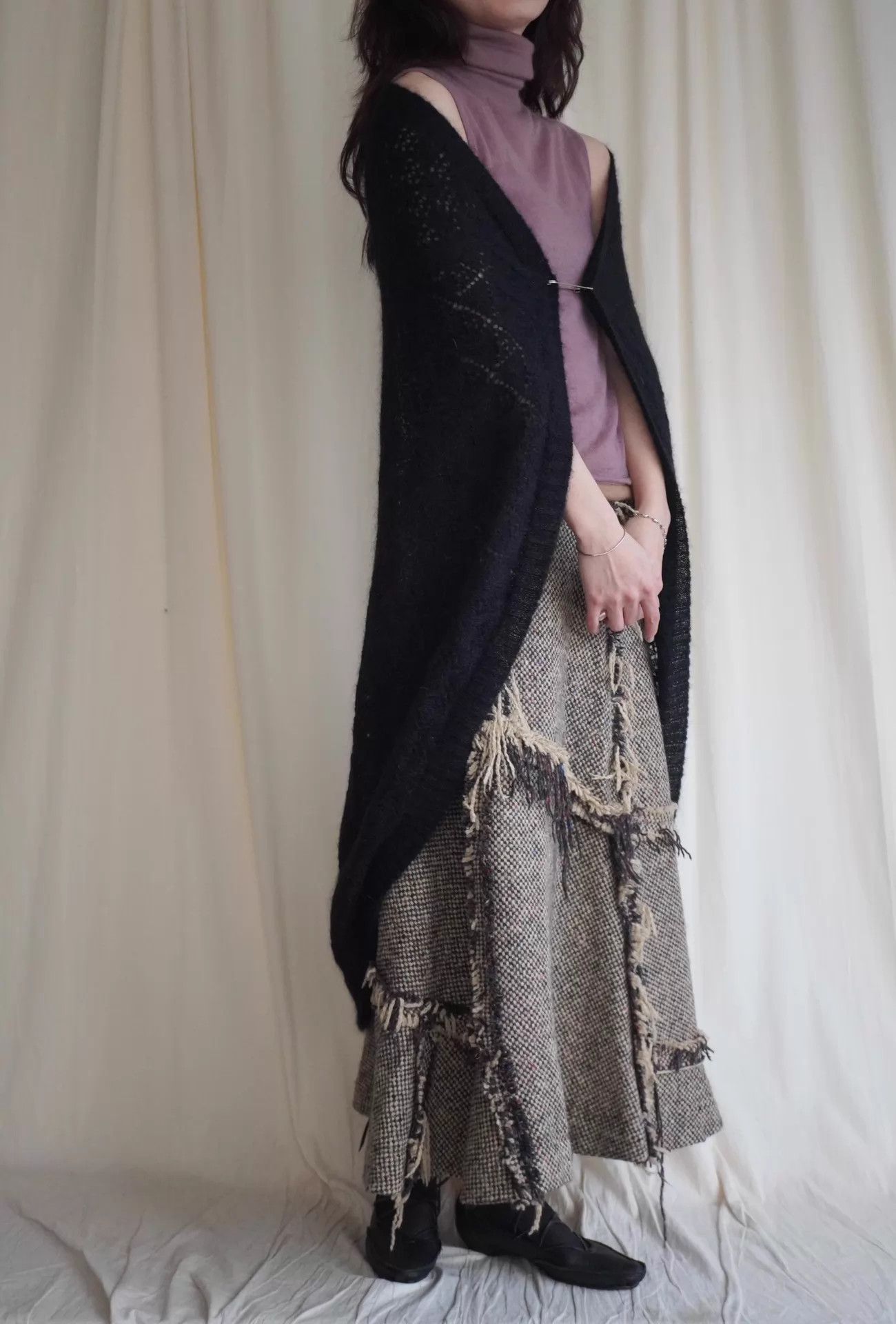 Junya Watanabe Junya Watanabe 2000s Mohair-Wool Lace Multi-Wear Shawl Size ONE SIZE - 7 Thumbnail