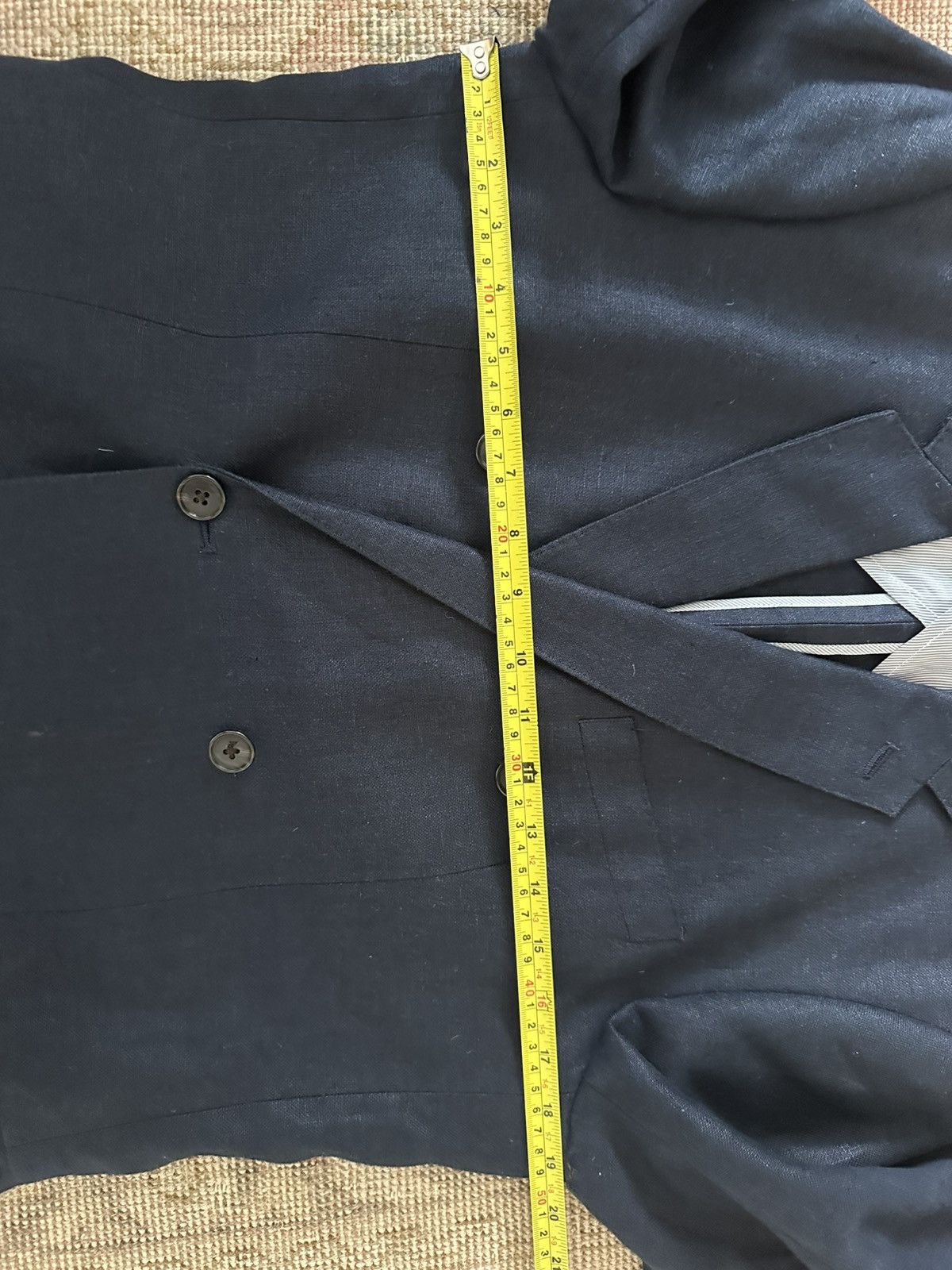 Club Monaco Club Monaco Double-Breasted Linen Blazer | Navy | US 38/40R Size 38R - 9 Thumbnail