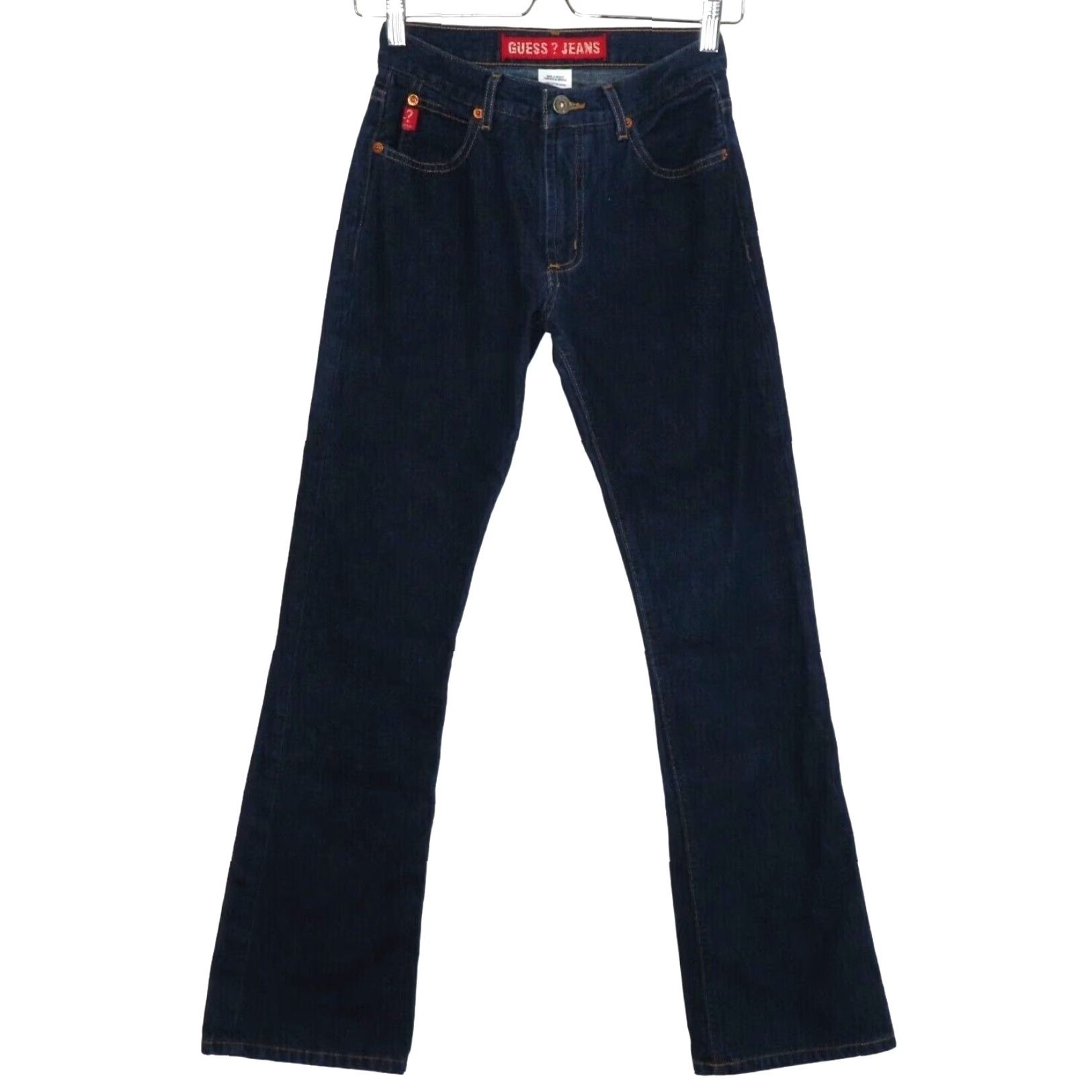 Guess VINTAGE GUESS Jeans Women 26 Reg Dark Wash Denim 5-Pocket Regular 31" Inseam Blue Cotton Size 26" / US 2 / IT 38 - 2 Thumbnail