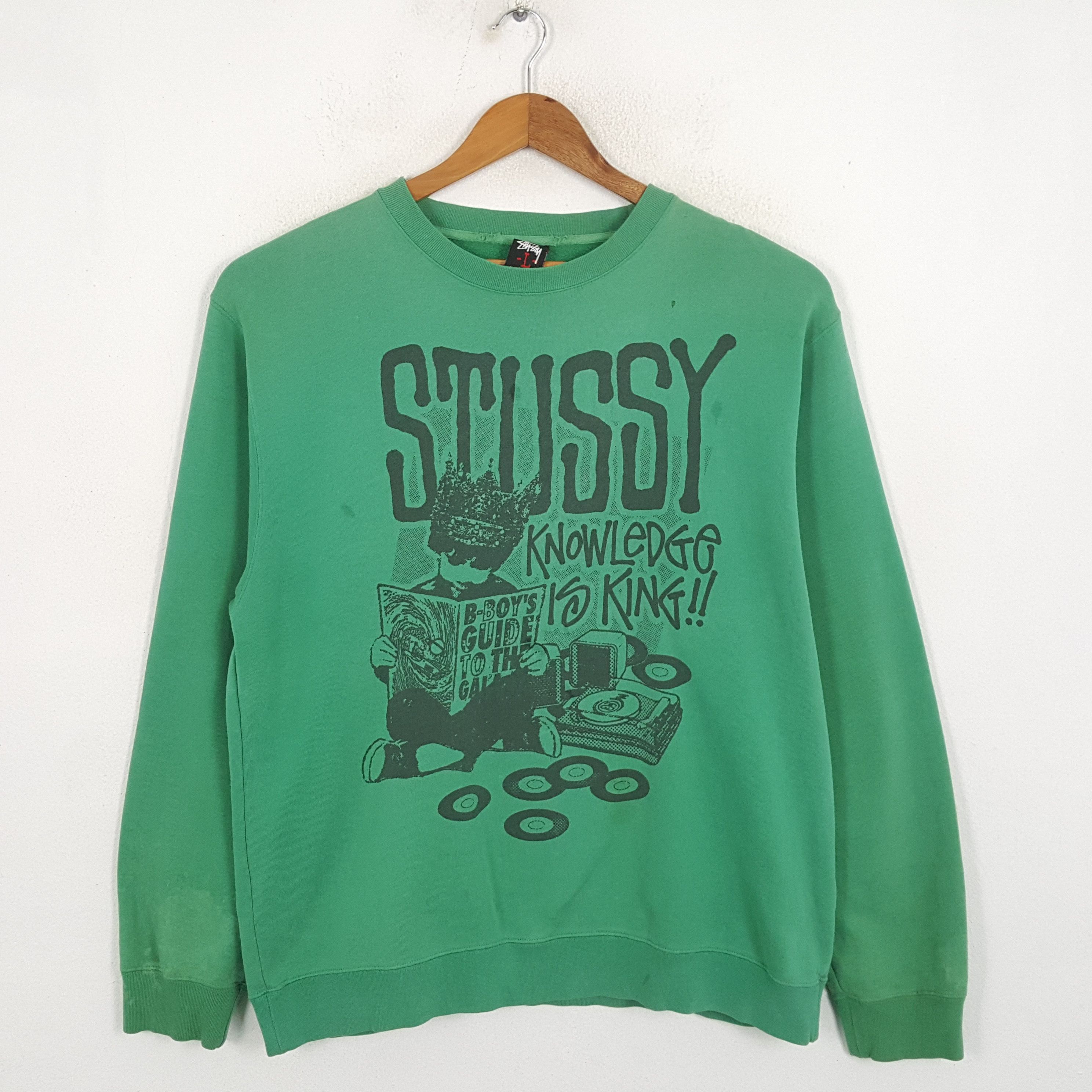Stussy × Vintage Vintage STUSSY Streetwear Skateboard Style Sweatshirts Size US XL / EU 56 / 4 - 1 Thumbnail