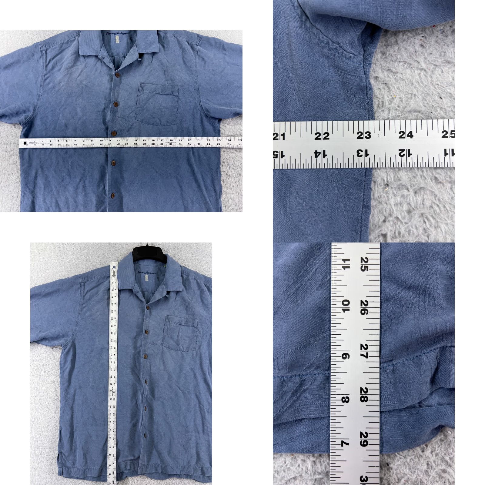 Tommy Bahama Tommy Bahama Shirt Men Large Blue Floral Palm 100% Silk Hawaiian Beach Vacation Size US L / EU 52-54 / 3 - 8 Thumbnail