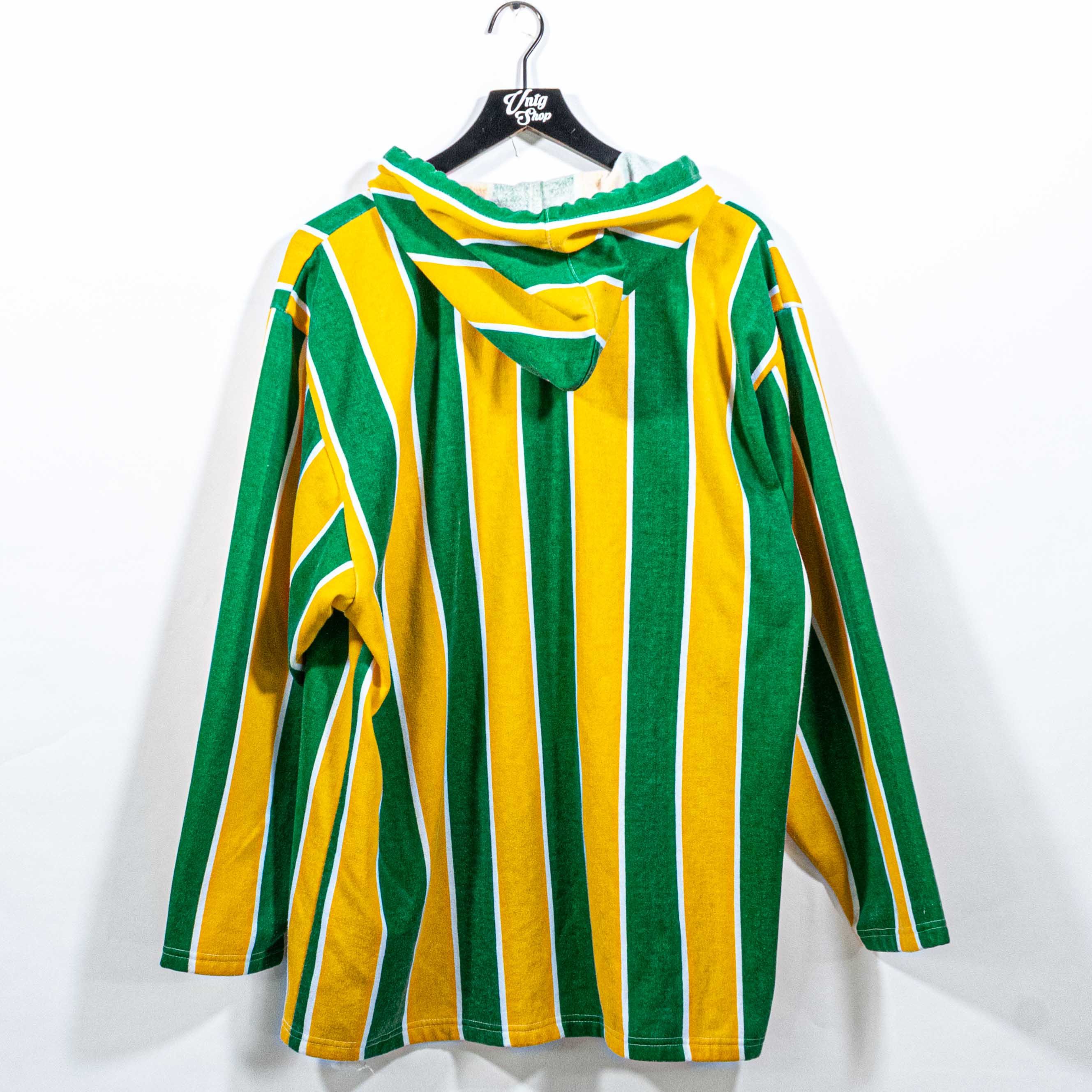Vintage Striped Hip Hop Pullover Hoodie Sweatshirt VTG 90s Size US M / EU 48-50 / 2 - 2 Thumbnail