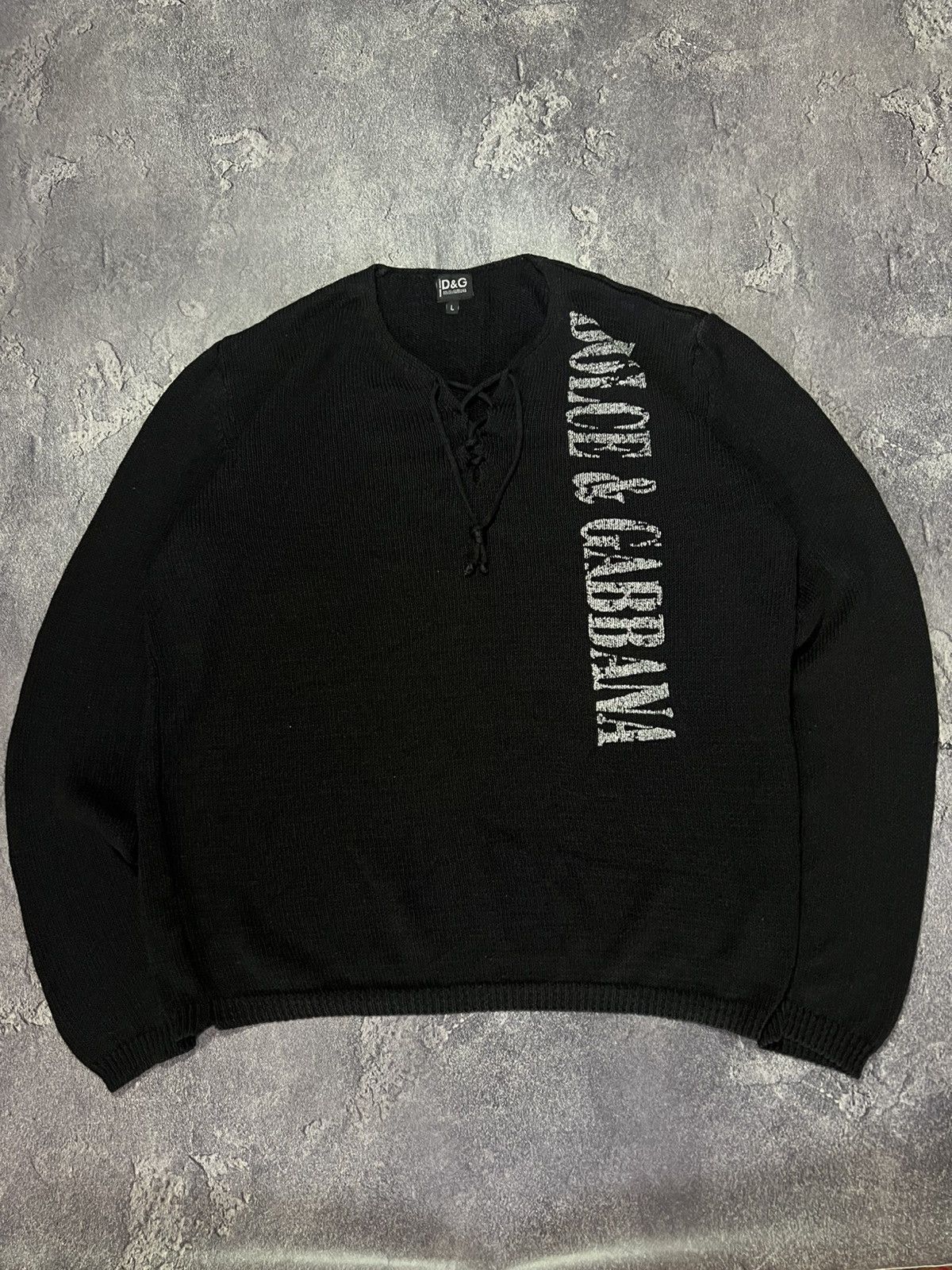Dolce & Gabbana Vintage Dolce & Gabbana Avant Garde Logo Sweater Size L / US 10 / IT 46 - 1 Thumbnail
