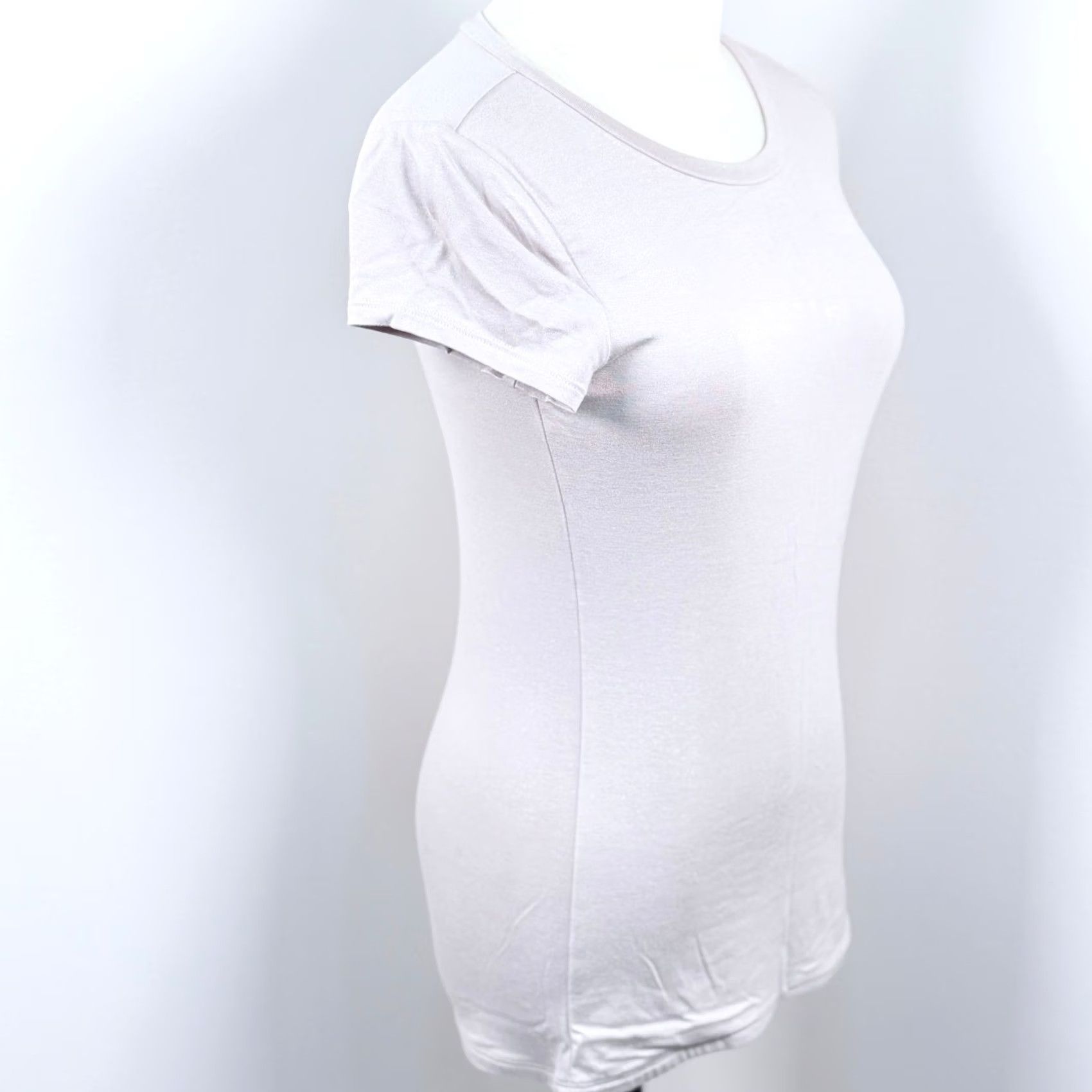 Express Express T-Shirt Shimmer SS Crew Neck Slim Fit Pink - S, Women Size S / US 4 / IT 40 - 5 Thumbnail