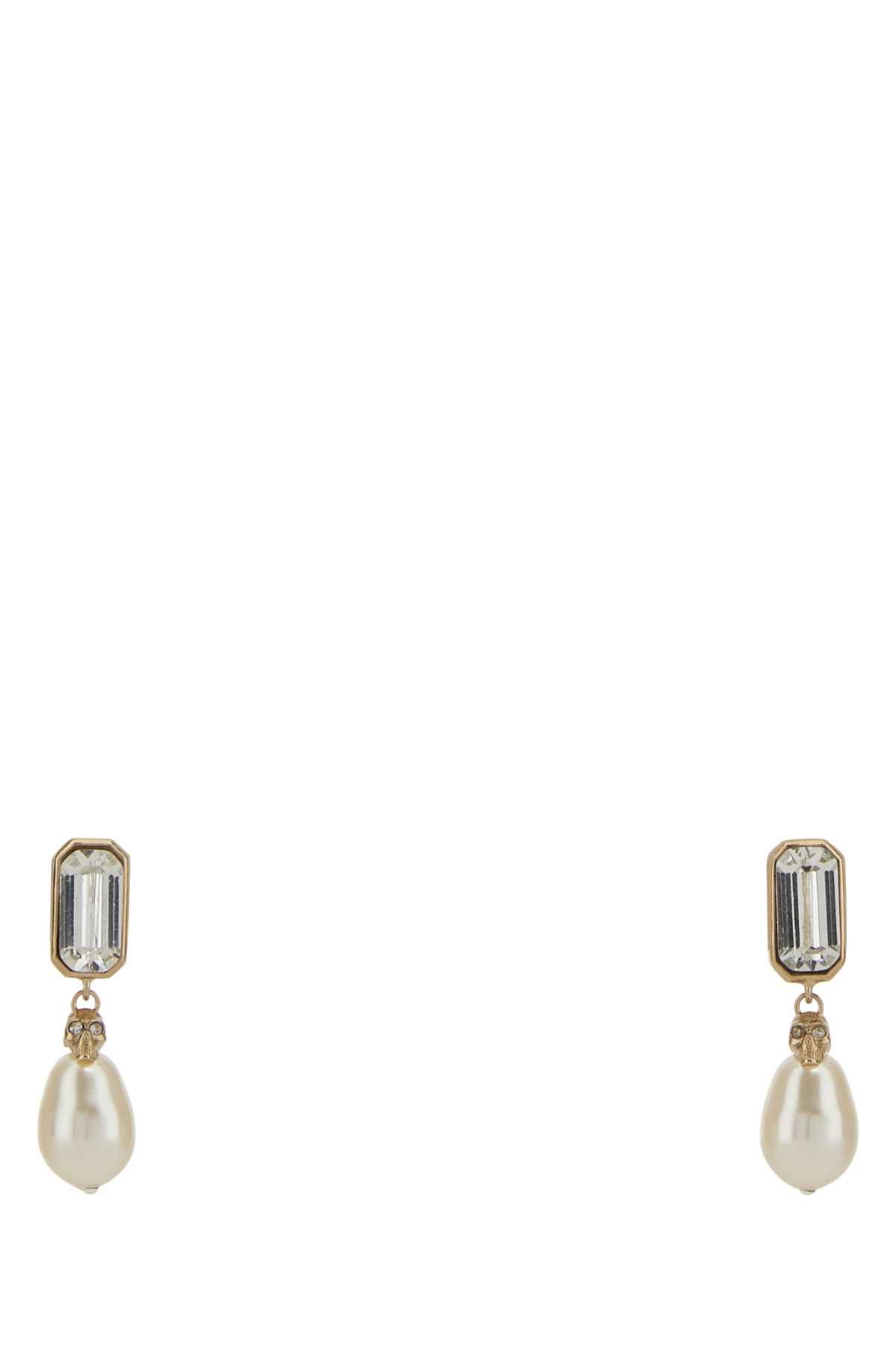 Alexander McQueen Gold Metal Skull Earrings Size ONE SIZE - 1 Thumbnail
