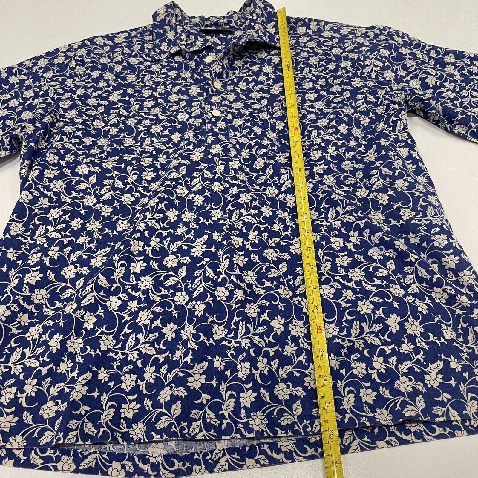 Duke Kahanamoku VTG Mark Raysten Blue Hawaiian Shirt Floral Vine Pullover Size US L / EU 52-54 / 3 - 5 Thumbnail