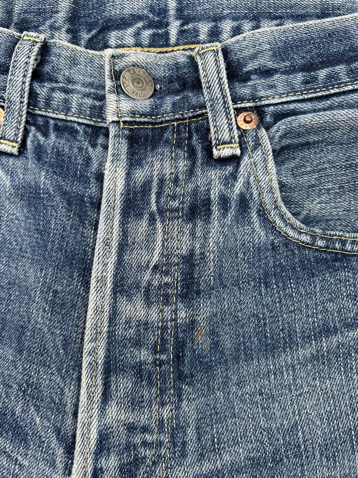 Kapital Vintage Levis Big E Selvedge Distressed Denim Jeans Size US 28 / EU 44 - 6 Thumbnail